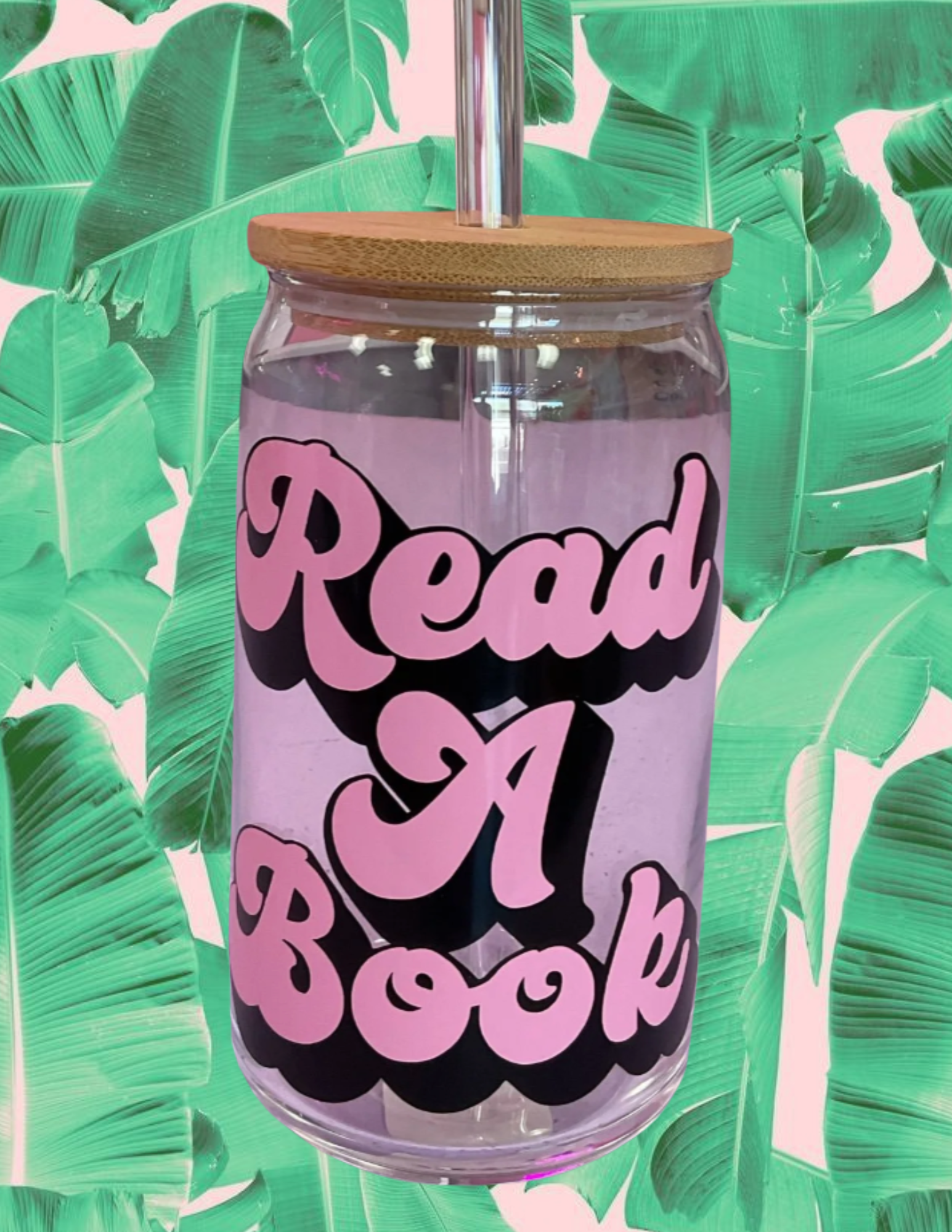 Read A Book Iced Coffee Glass