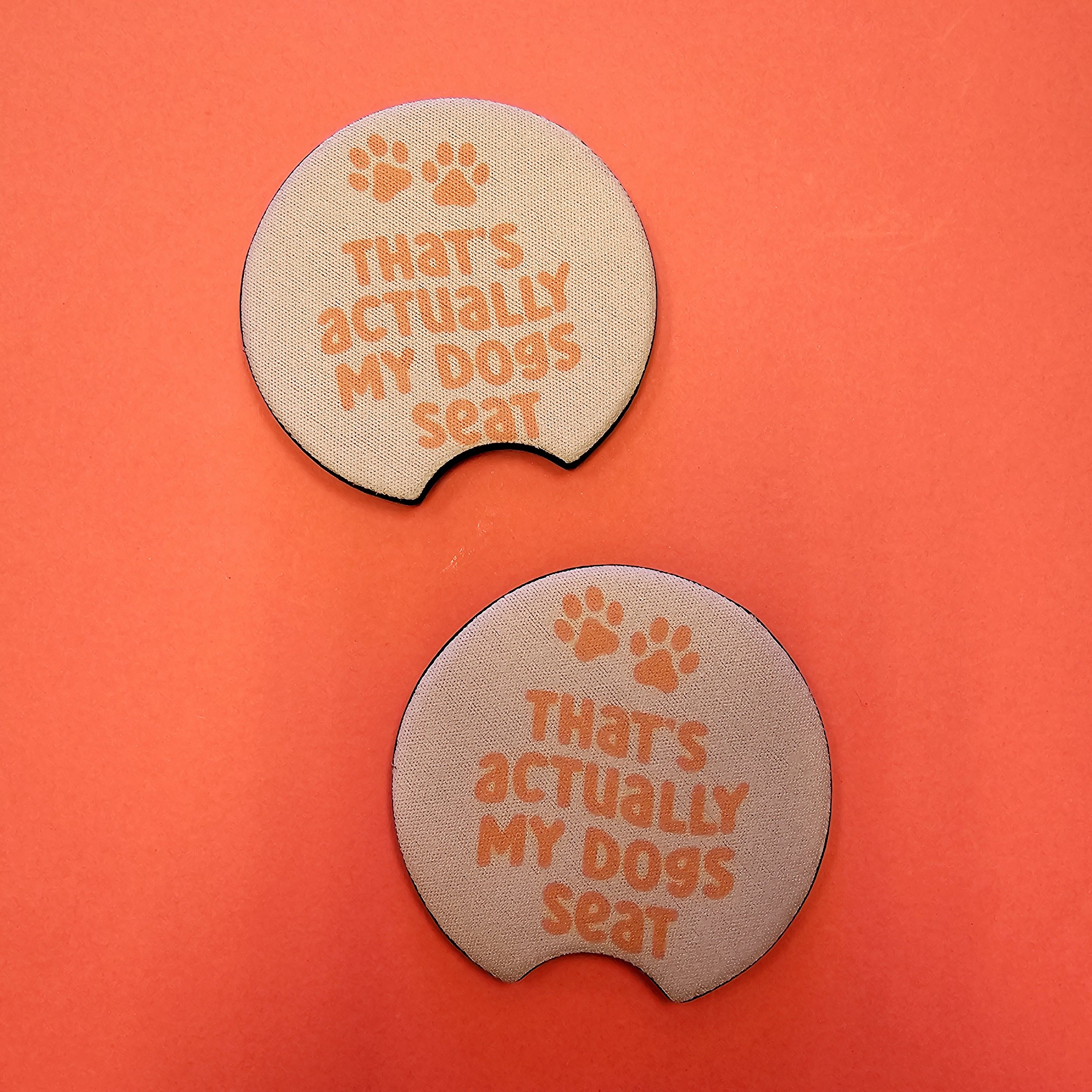 My Dog's Seat Car Coasters