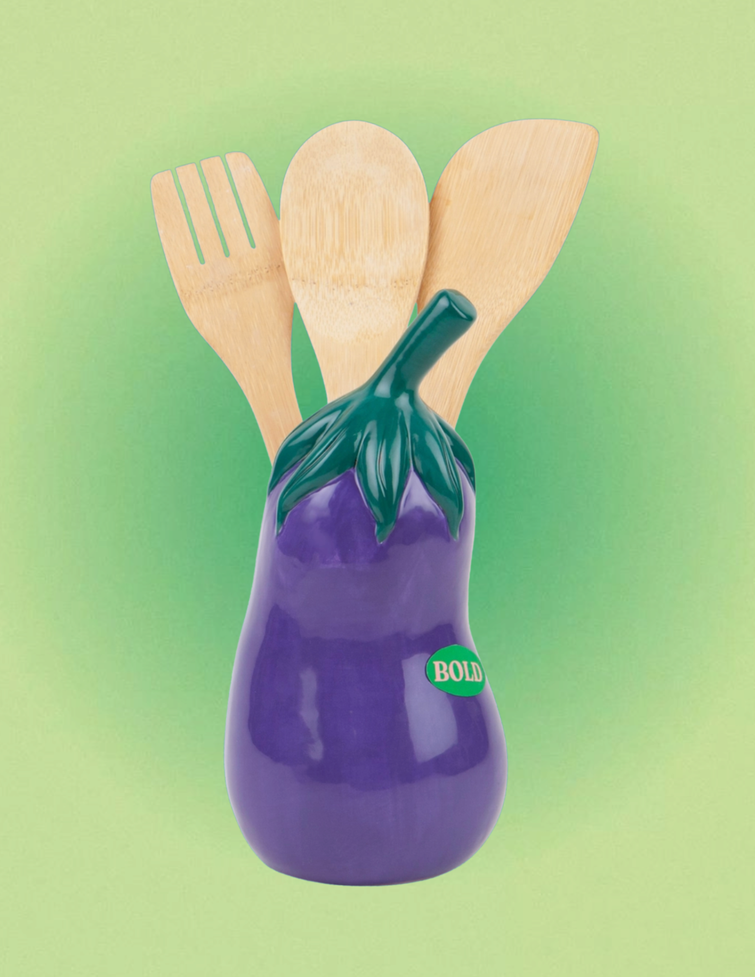 Eggplant Utensils Pot