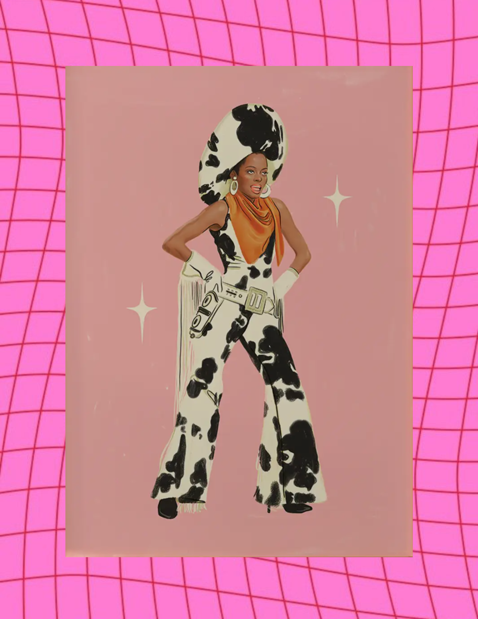 Diana Ross 1969 Cowgirl Art Print