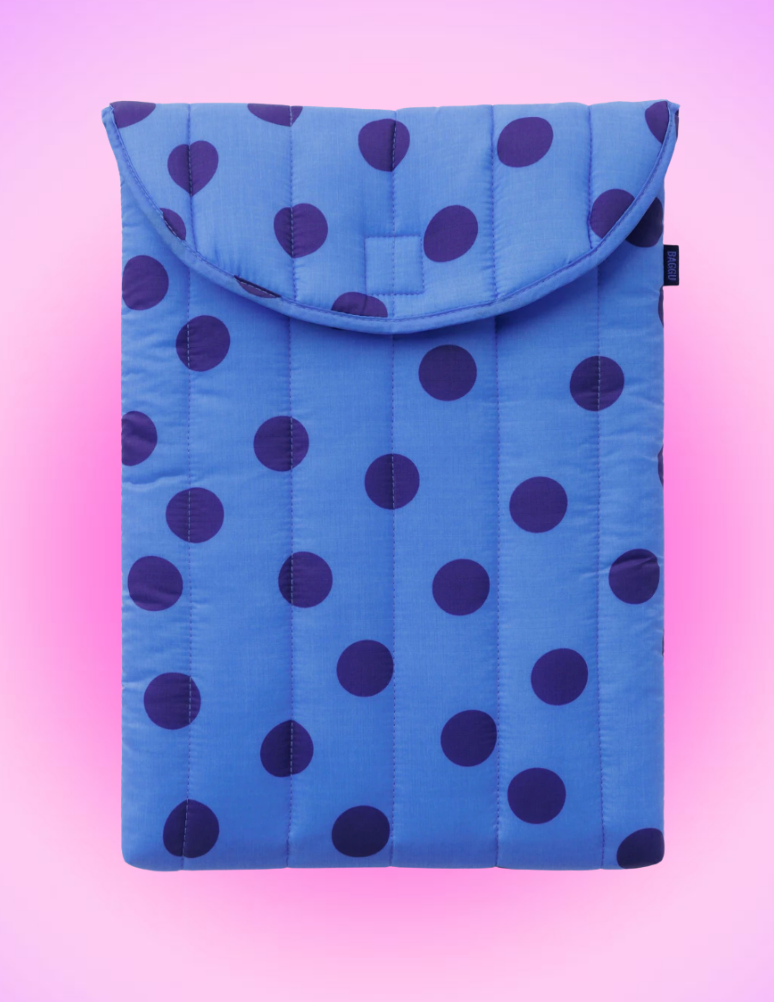 BAGGU Puffy Laptop Sleeve 16" | Blue Polka Dot
