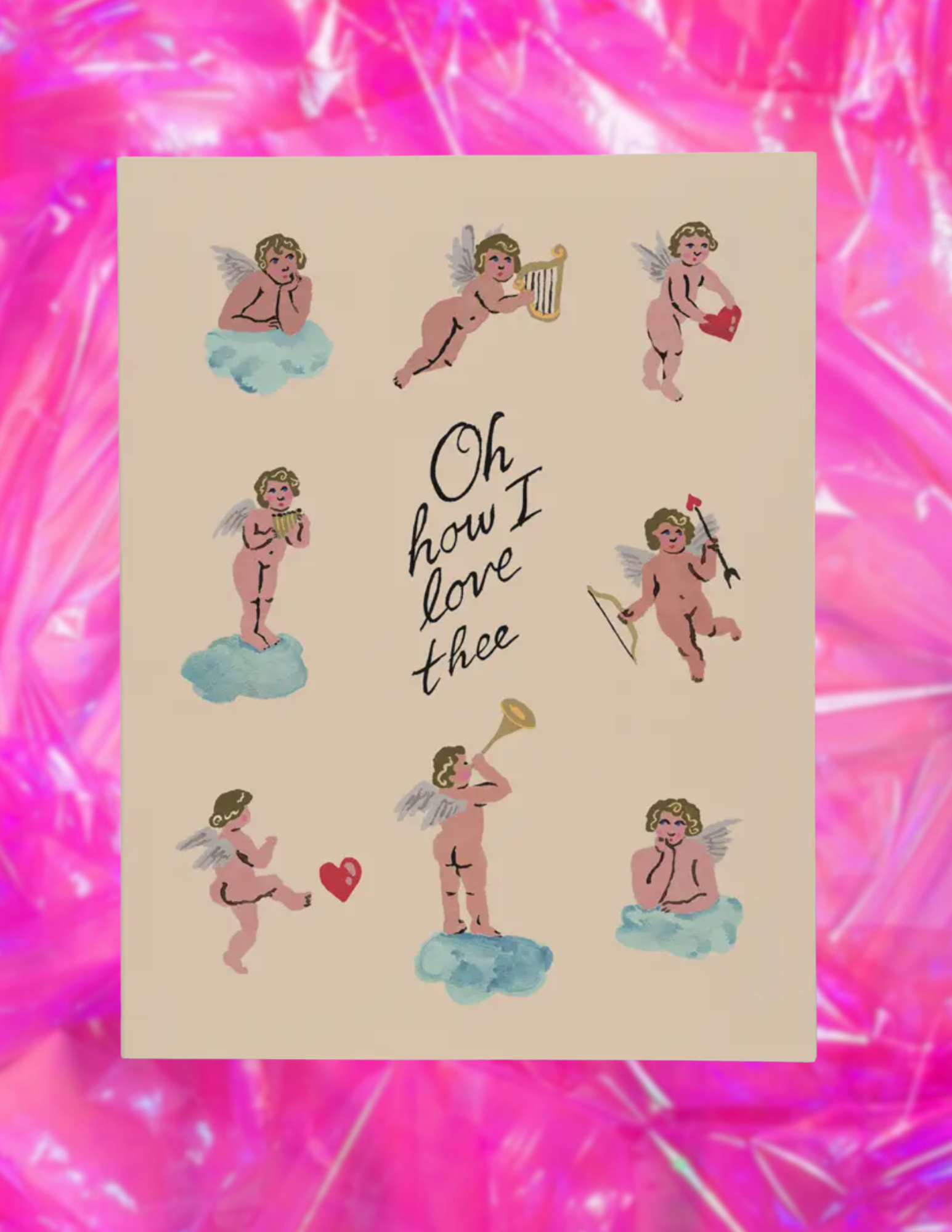 Oh How I Love Thee Valentines Day Card