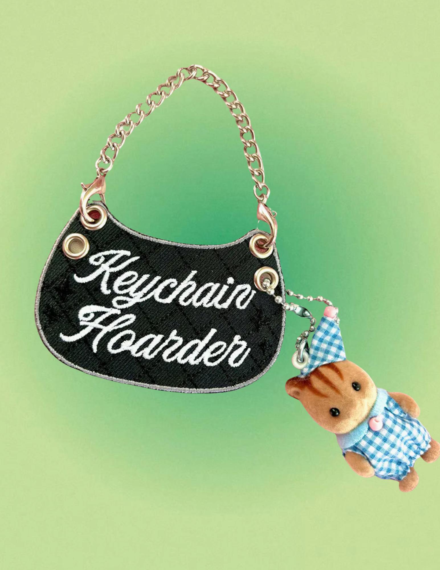 Keychain Hoarder Purse Embroidered Keychain
