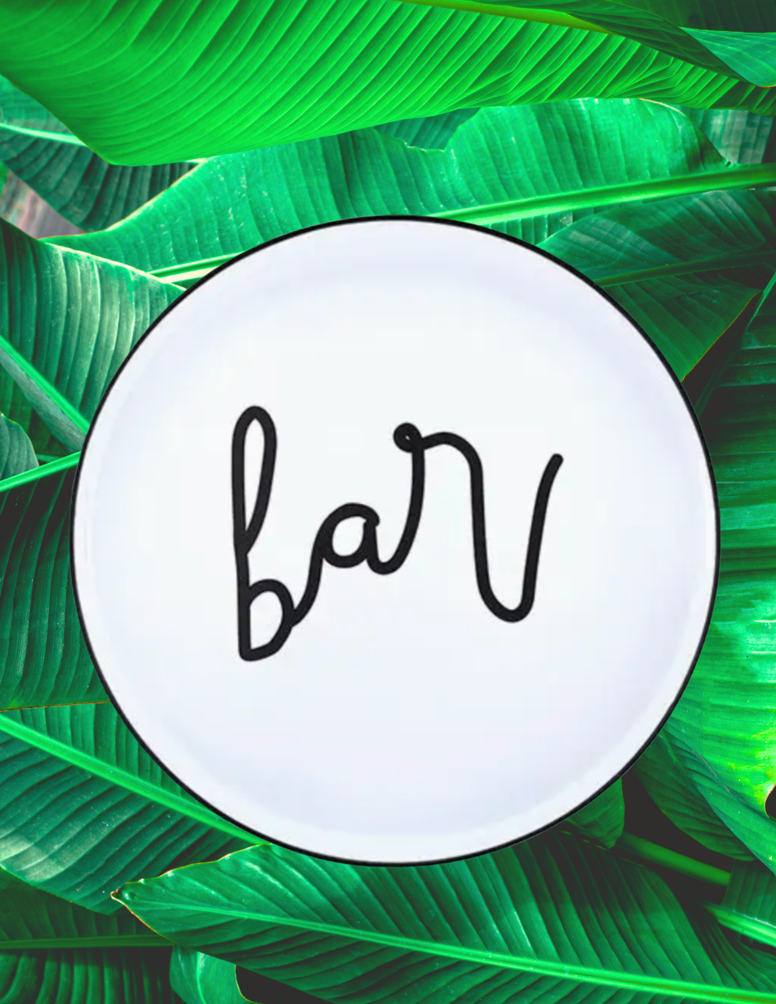 Black & White Bar Tray