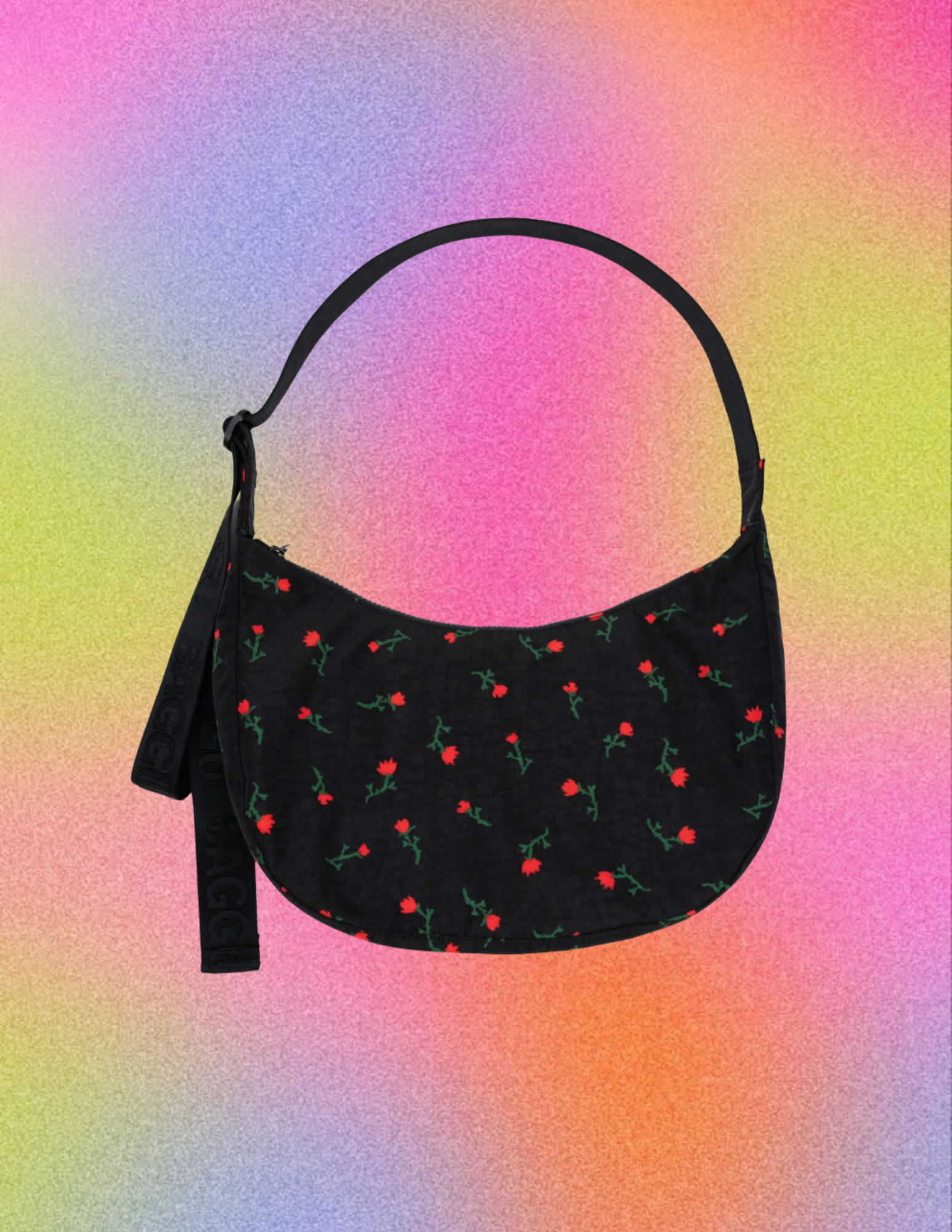 BAGGU Medium Crescent Bag Painted Wildflower