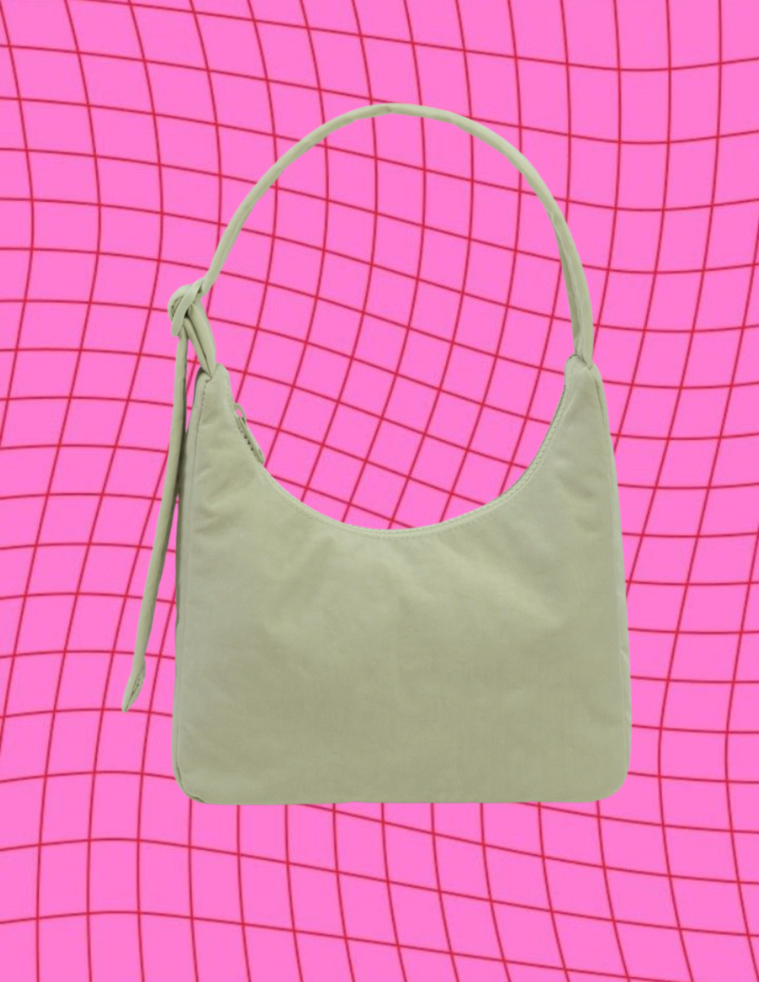 BAGGU Mini Celadon Nylon Shoulder Bag