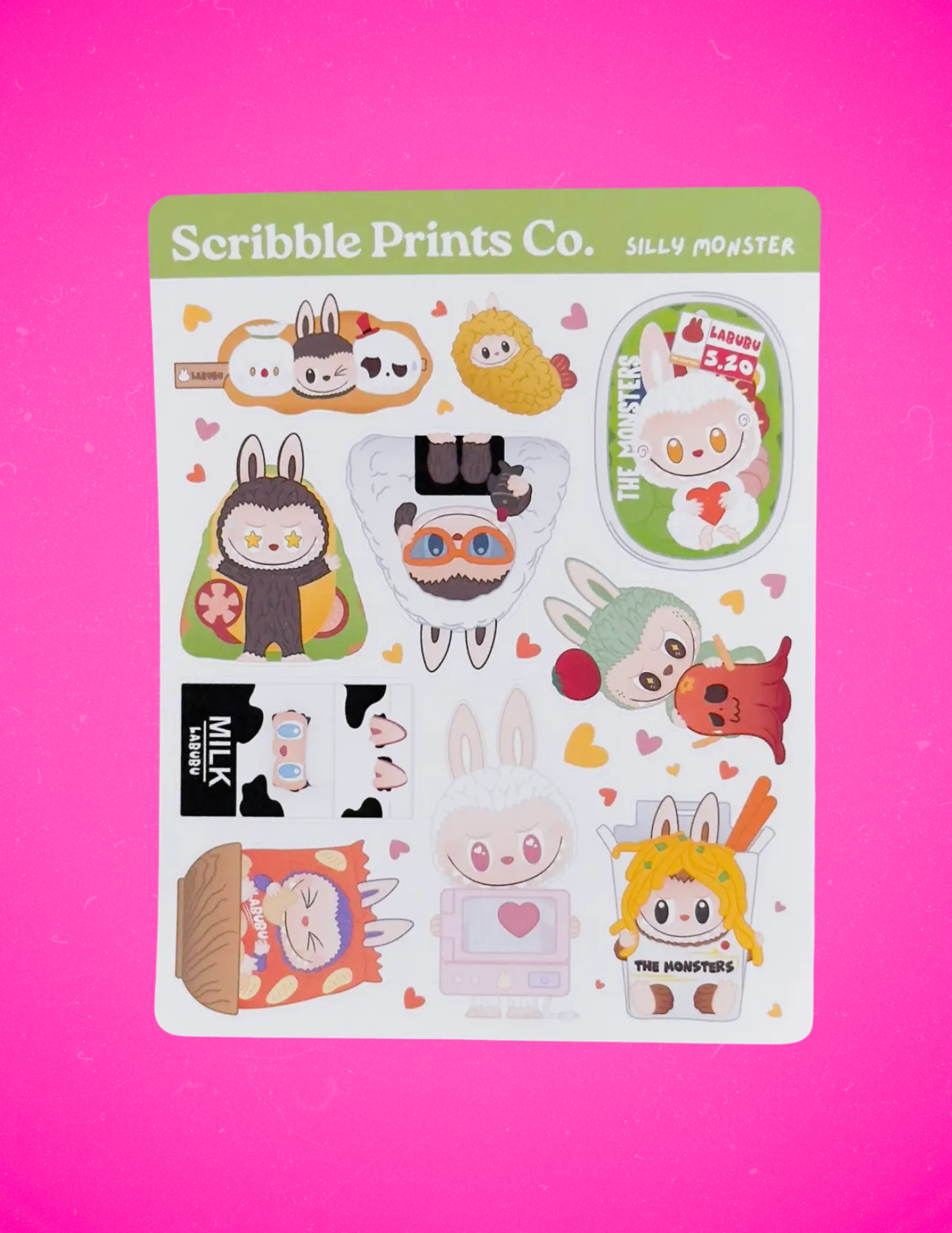 Silly Monster Matte Journal Stickers