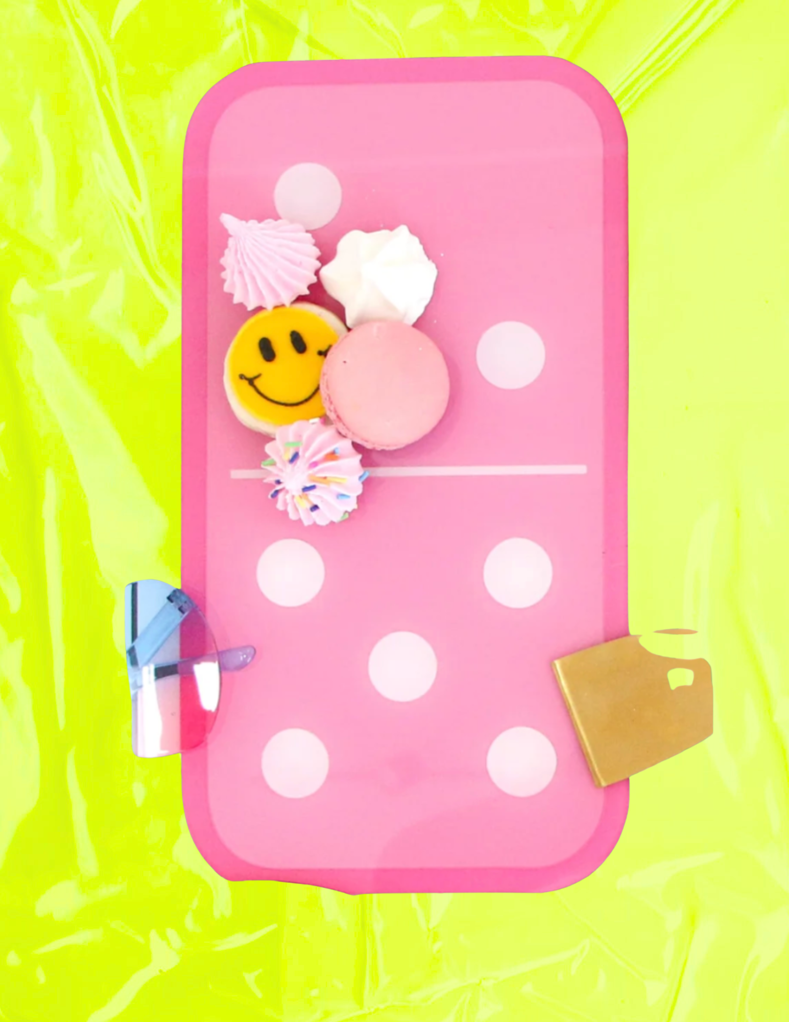 Pink Acrylic Domino Tray