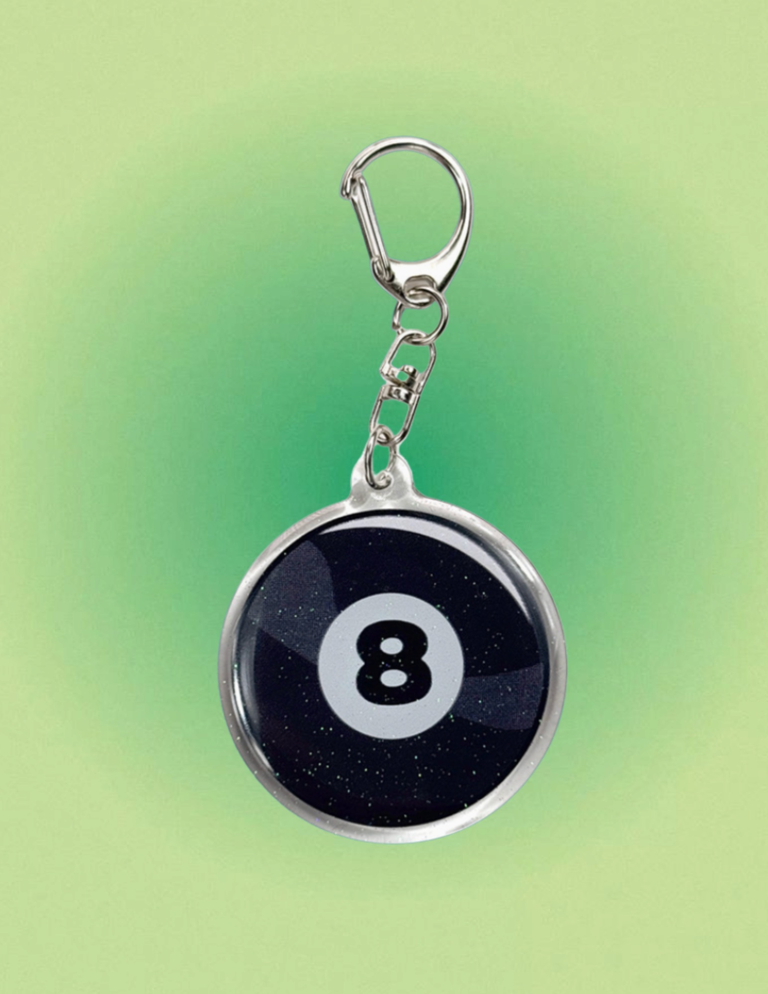 Acrylic 8 Ball Keychain