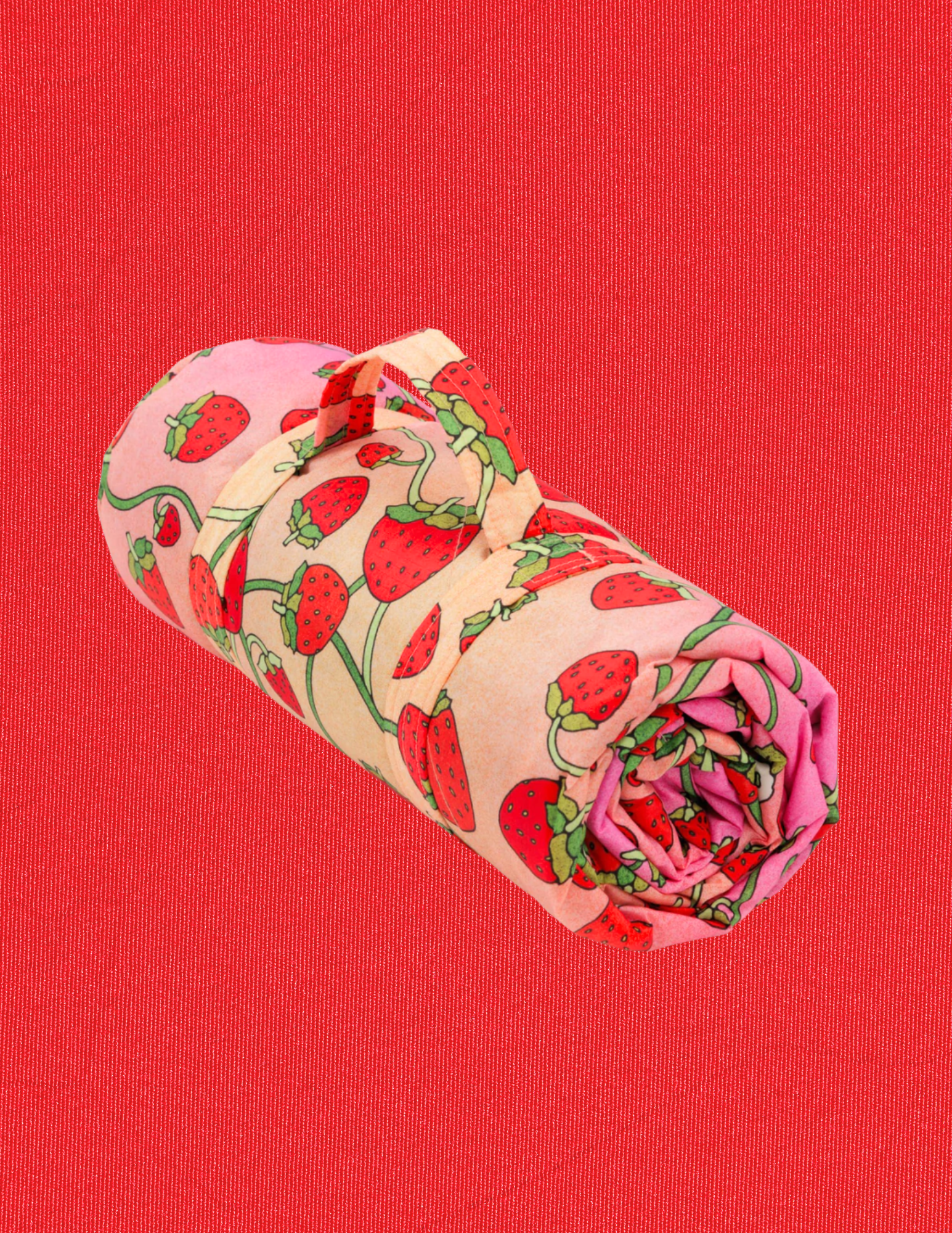 BAGGU Strawberry Blossom Puffy Picnic Blanket