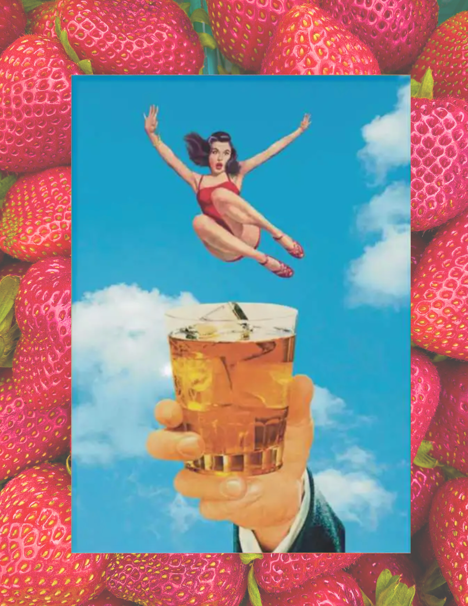 Happy Hour Retro Art Print