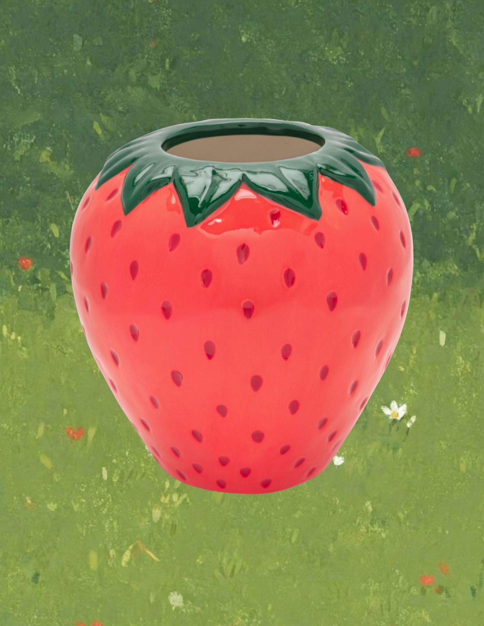 Strawberry Ceramic Vase
