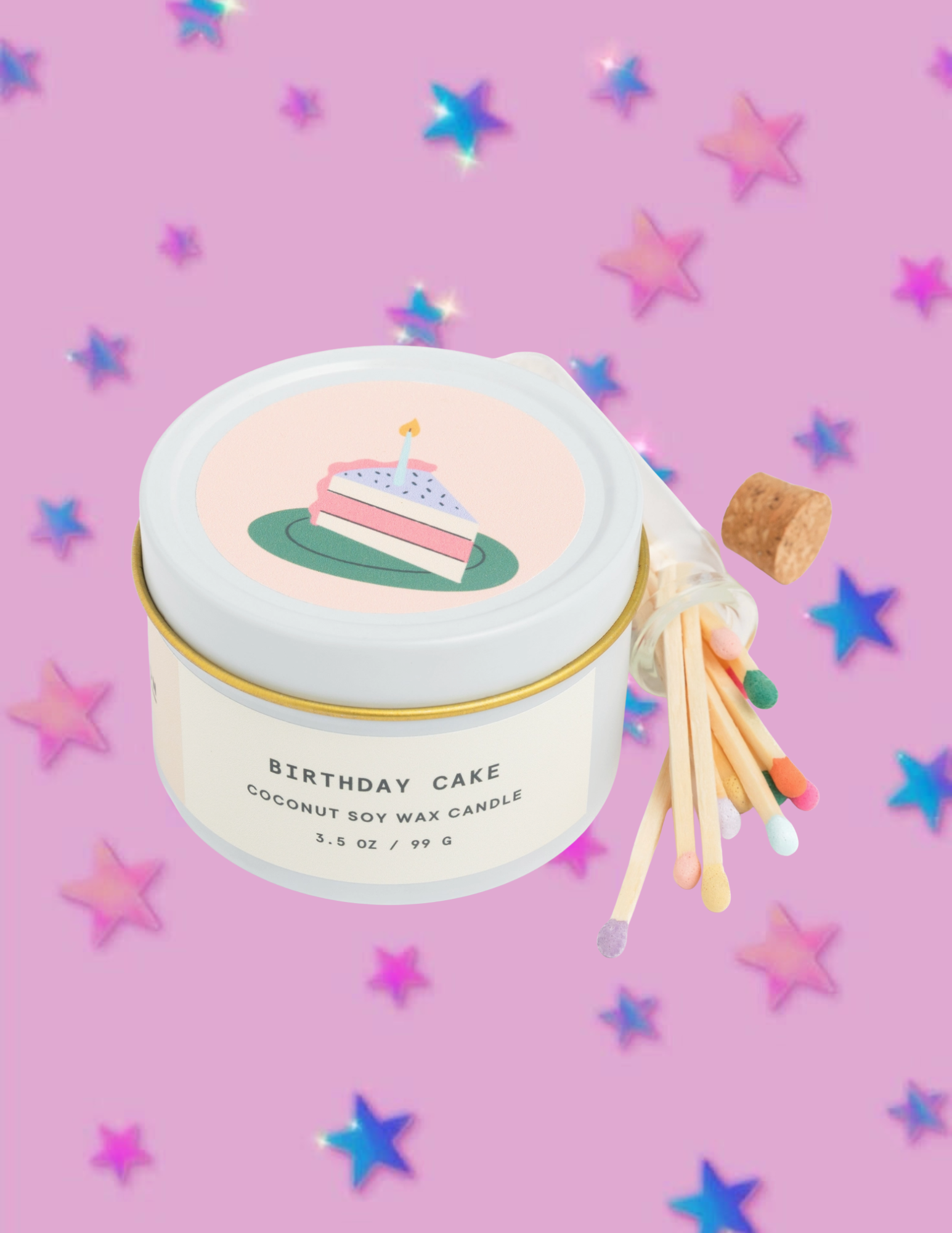 Birthday Cake Candle & Matches