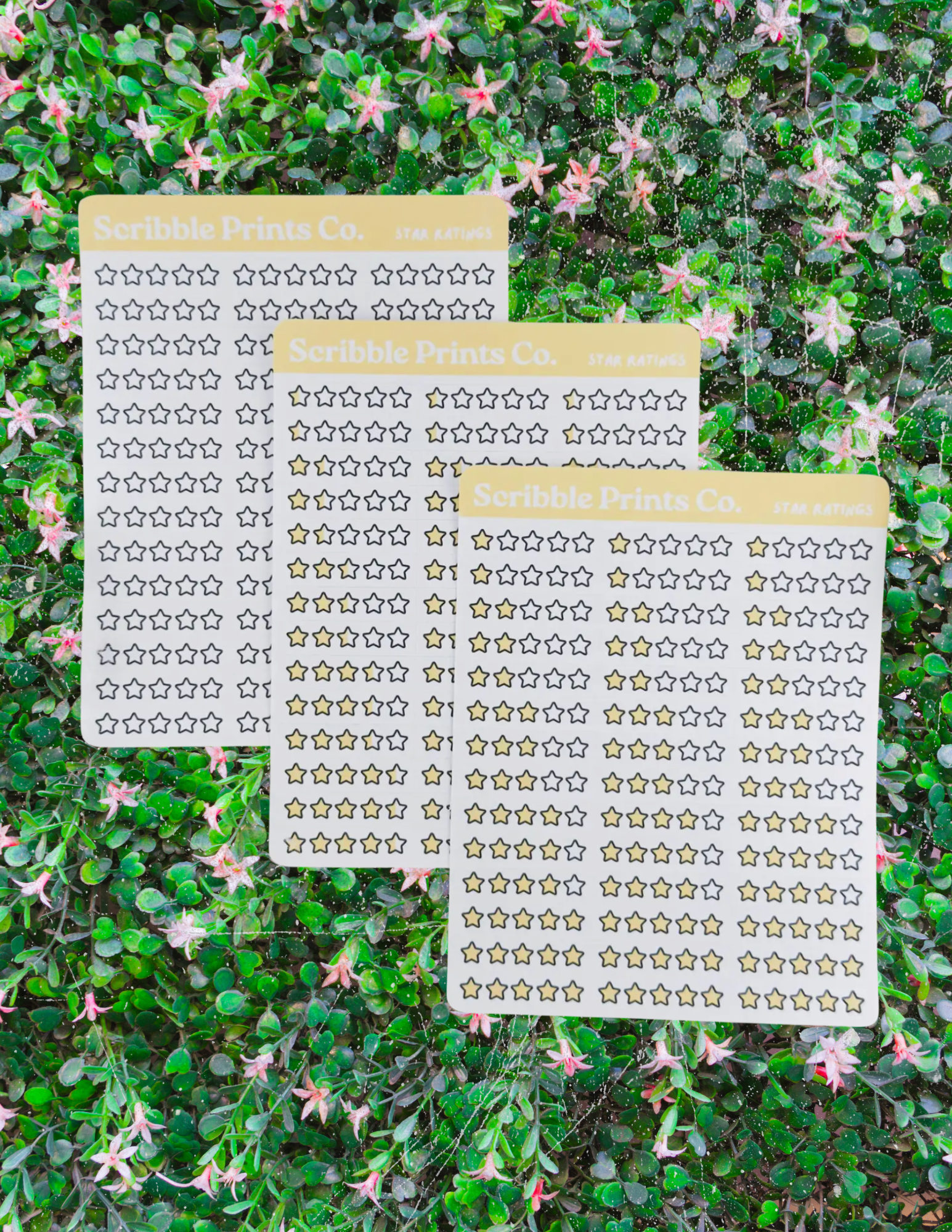 Star Rating Matte Journal Stickers