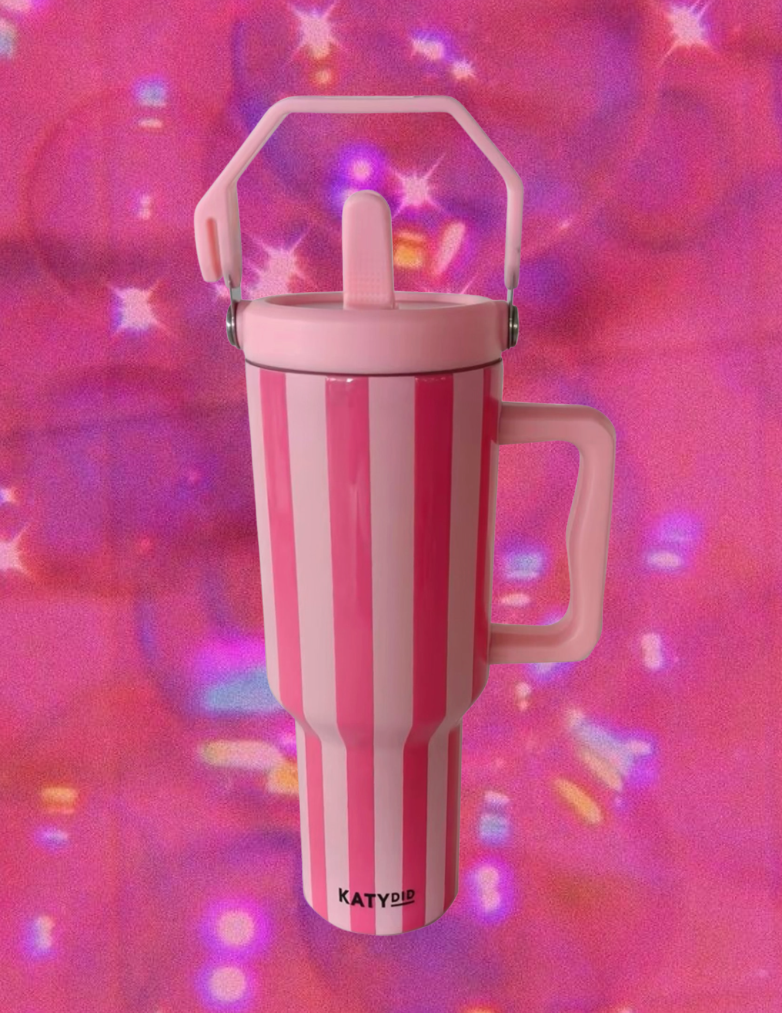 Pink Striped Tumbler
