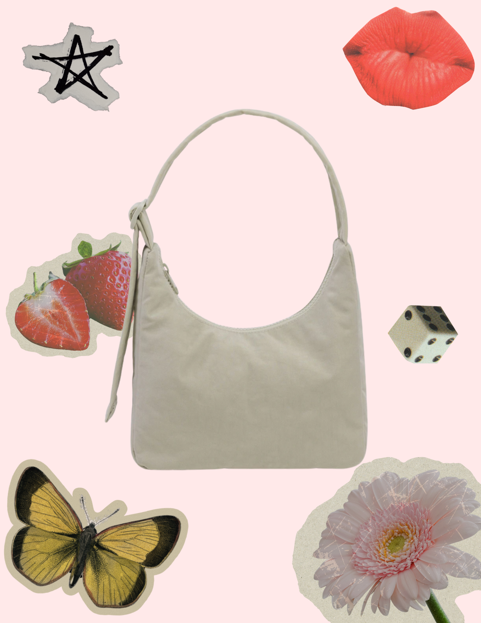 BAGGU Mini Nylon Shoulder Bag - Celadon