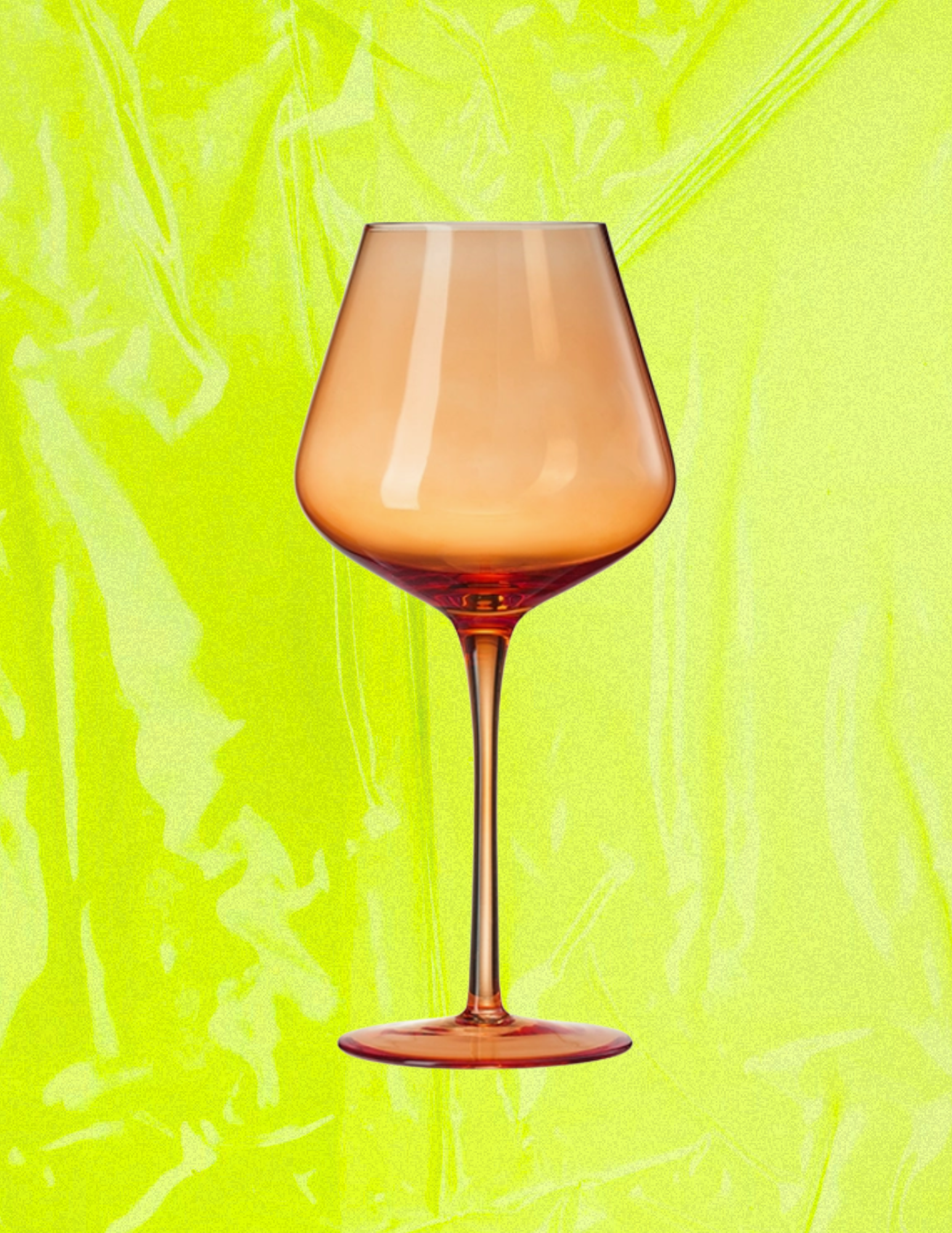 Orange Wine Glass