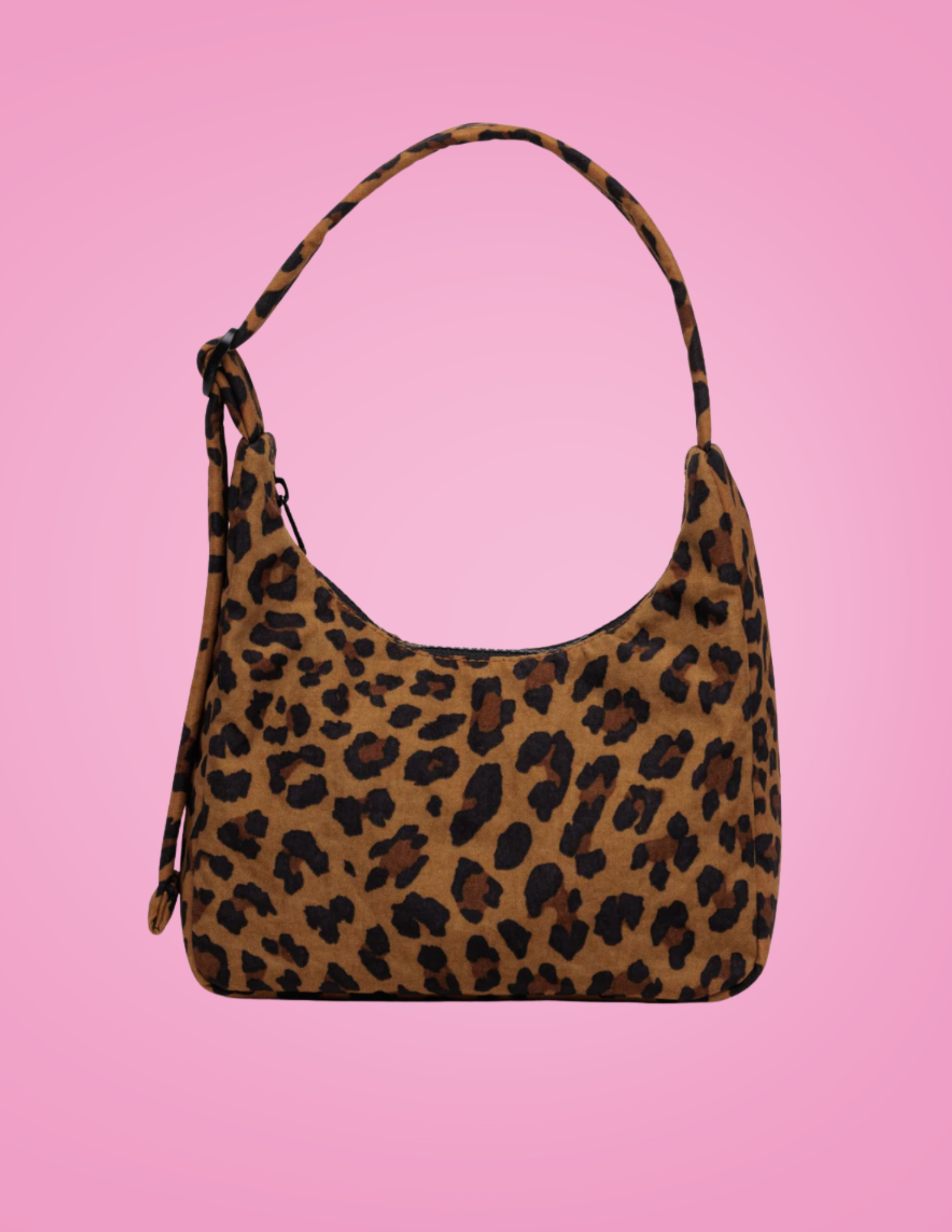 BAGGU Mini Leopard Nylon Shoulder Bag