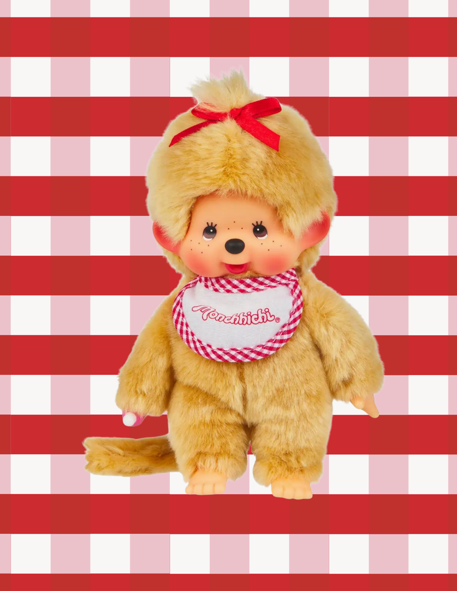 Monchhichi Beige Boy With Bib