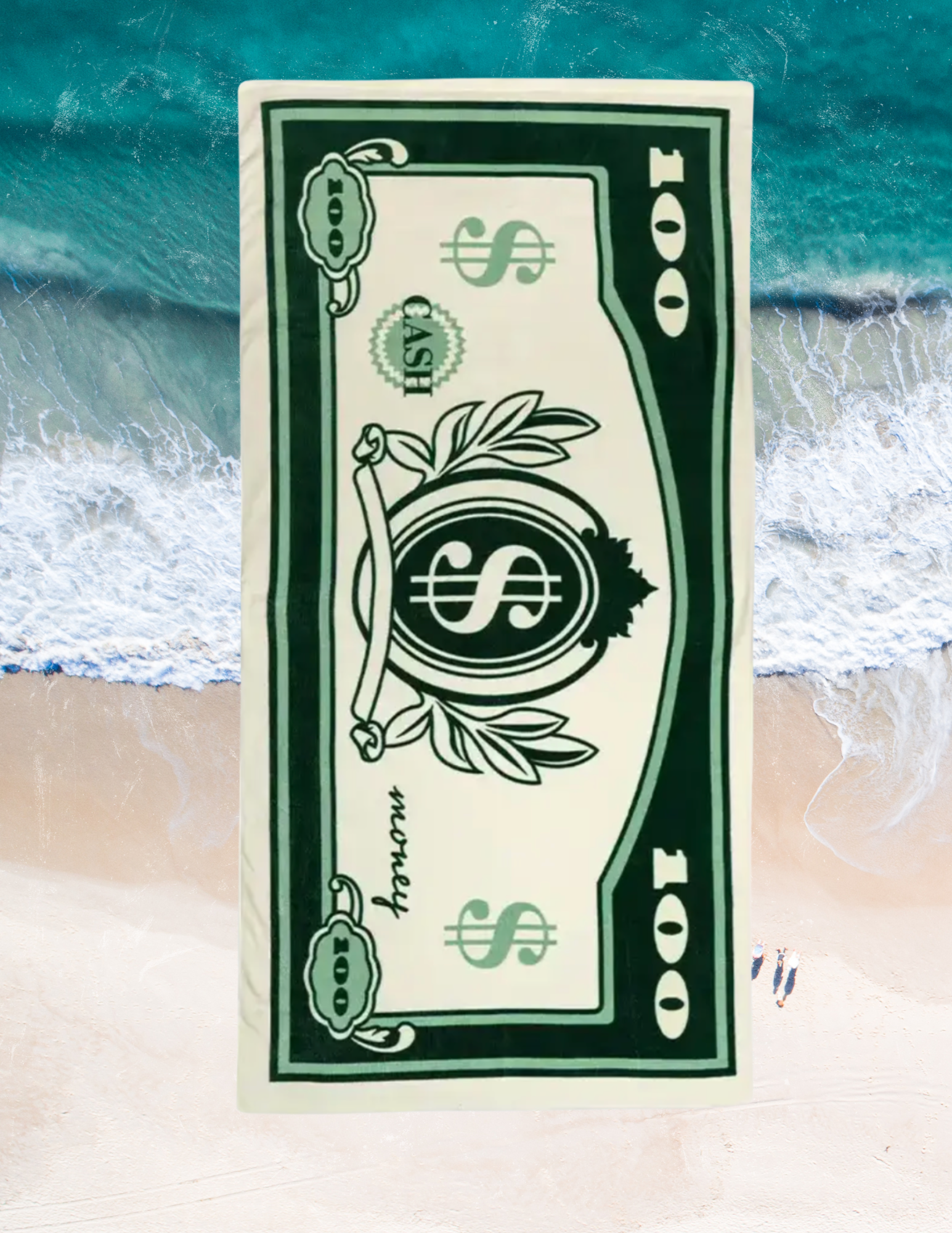 $100 Bill Beach Towel