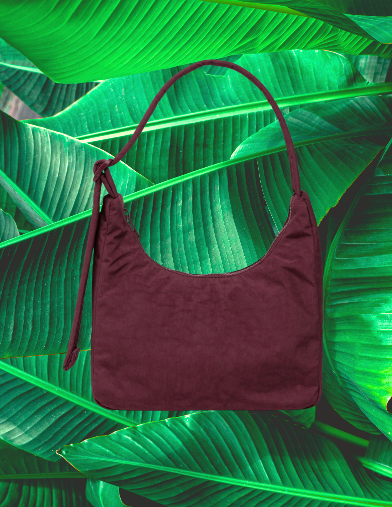 BAGGU Mini Mahogany Nylon Shoulder Bag