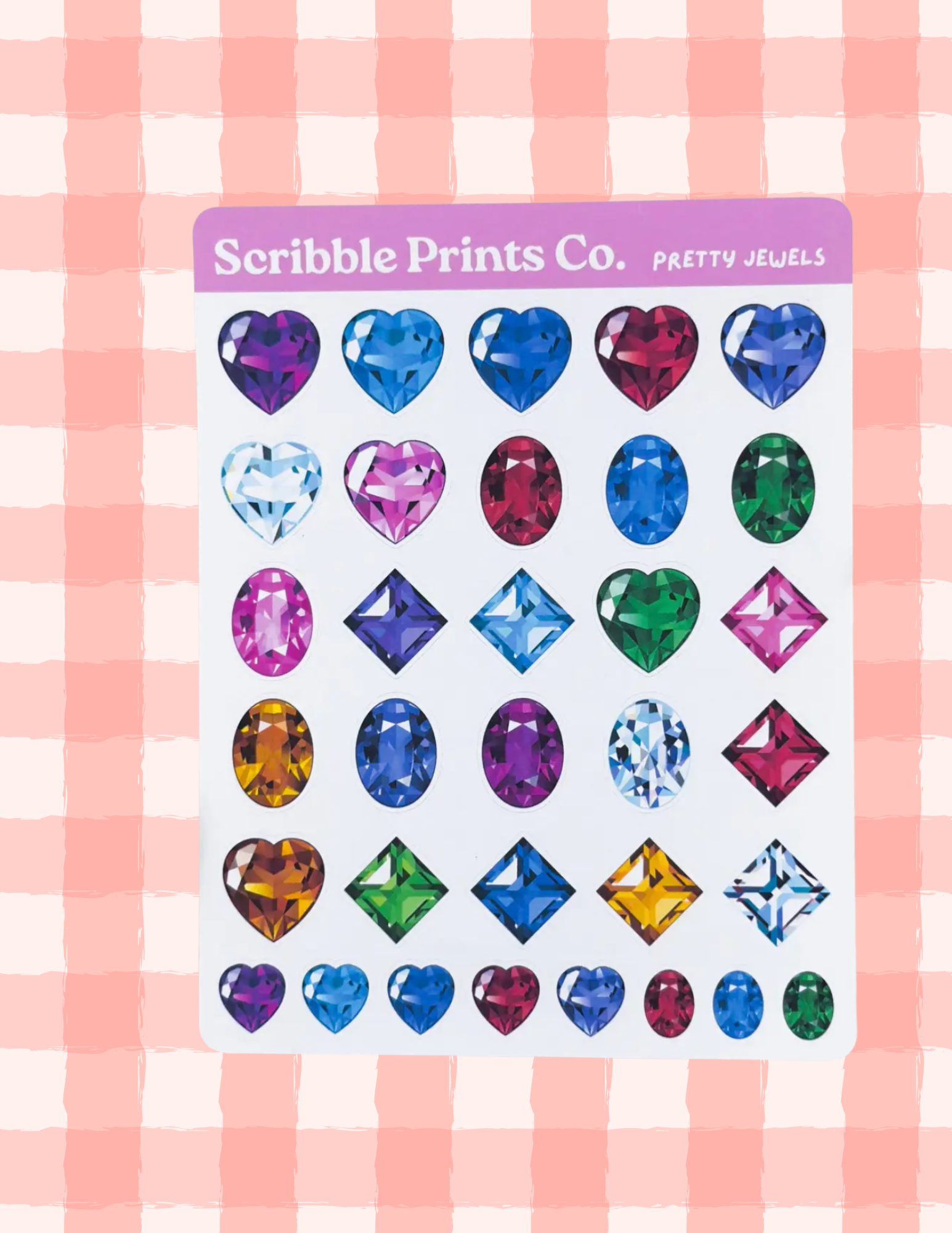 Pretty Jewels Matte Journal Stickers