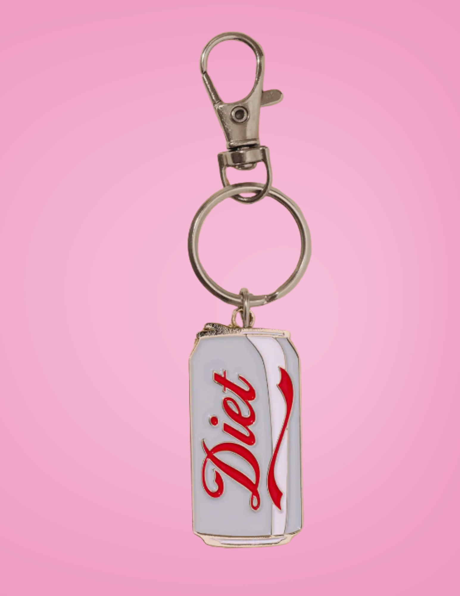 Diet Coke Enamel Keychain