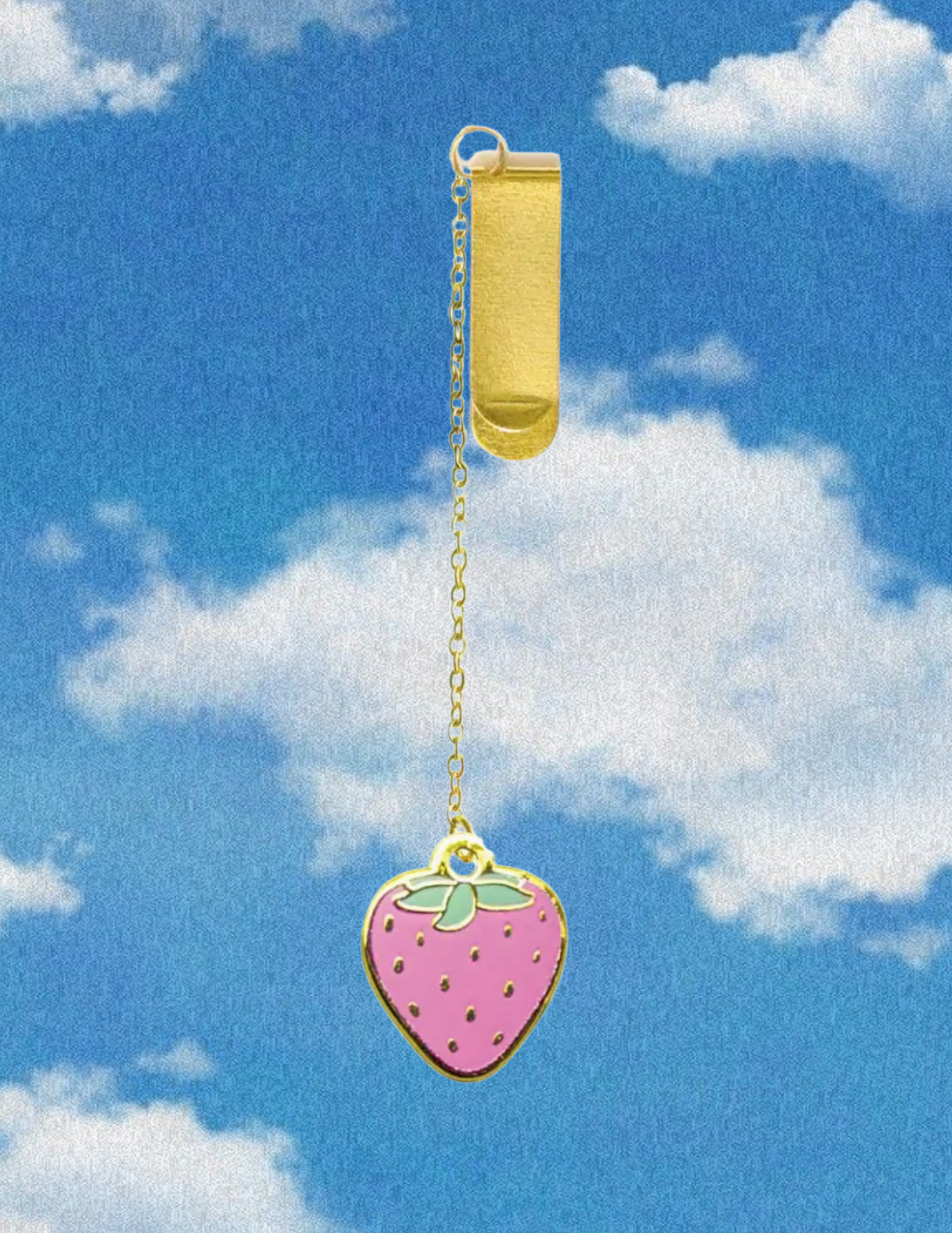 Strawberry Mini Bookmark Charm