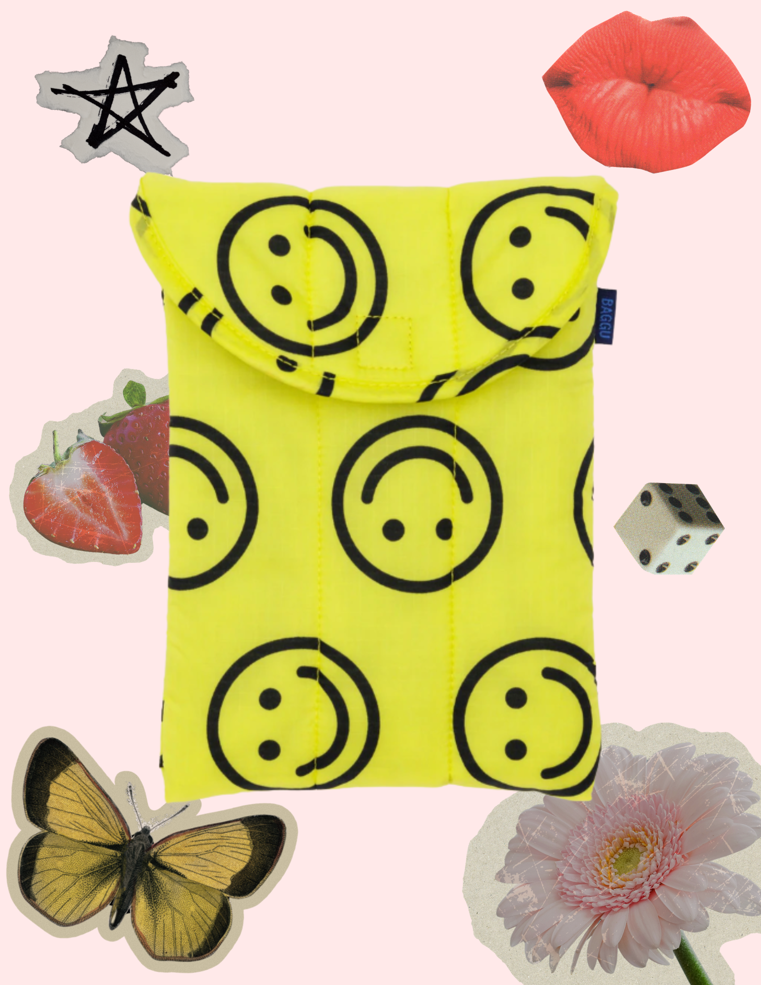 BAGGU Puffy Tablet Sleeve - Yellow Happy