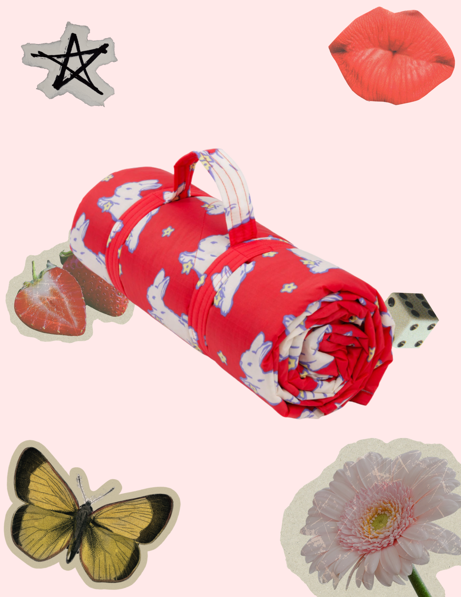 BAGGU Puffy Picnic Blanket - Bunnies