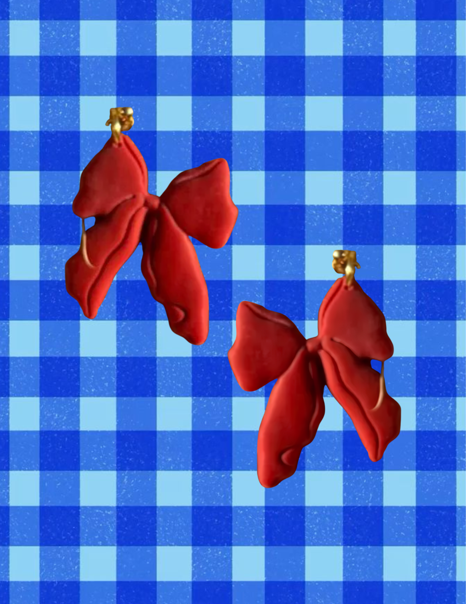 Red Bows Earrings