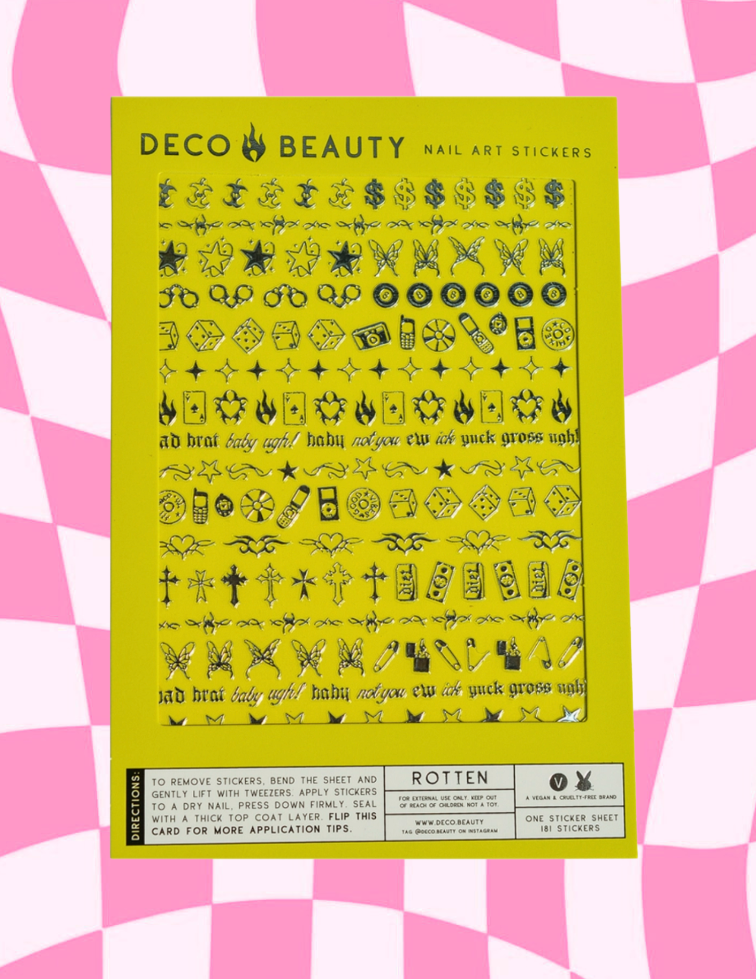 Deco Beauty Nail Art Stickers - Rotten
