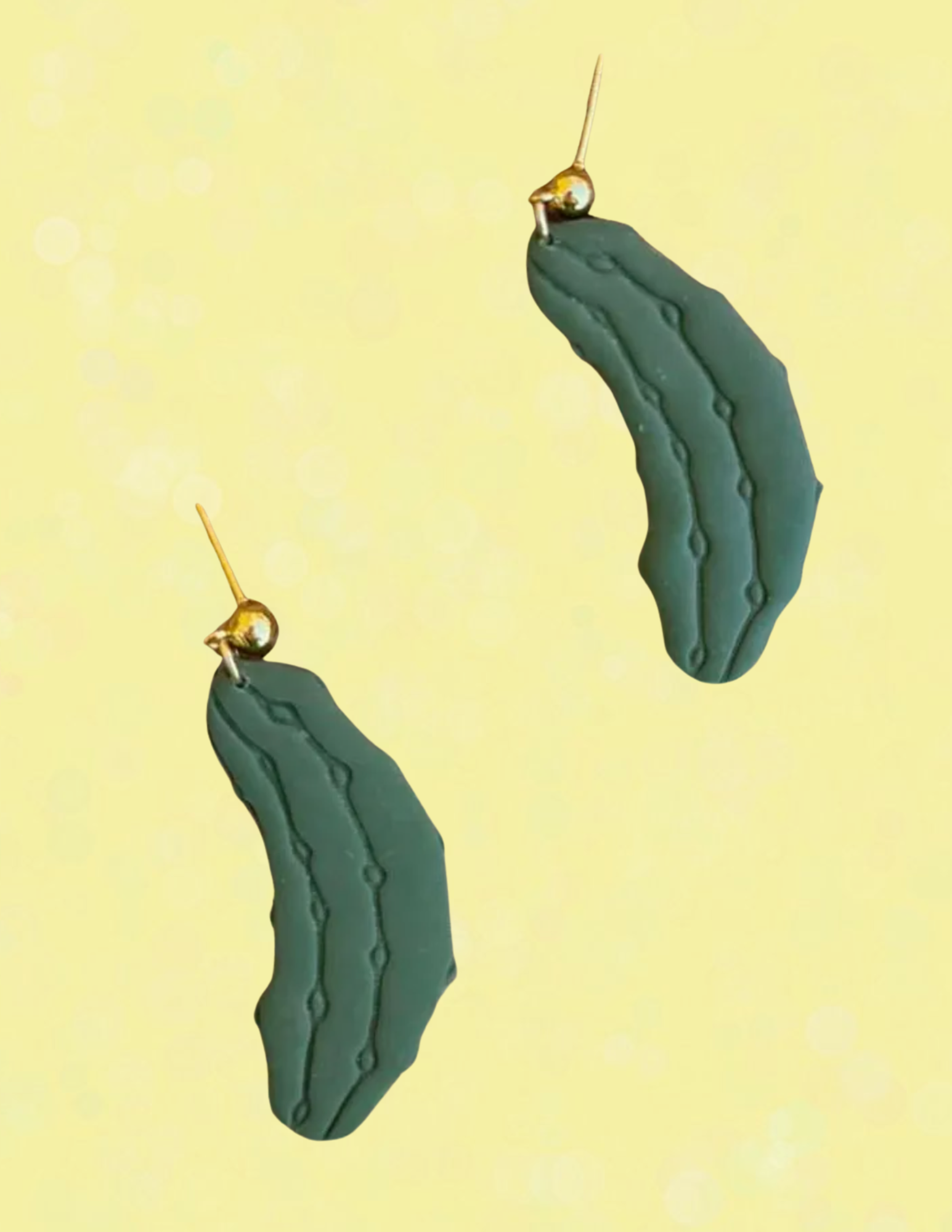 Pickle Polymer Clay Earrings