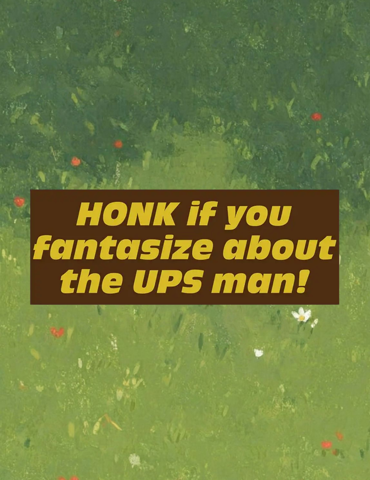 Honk if You Fantasize the UPS Man Bumper Sticker