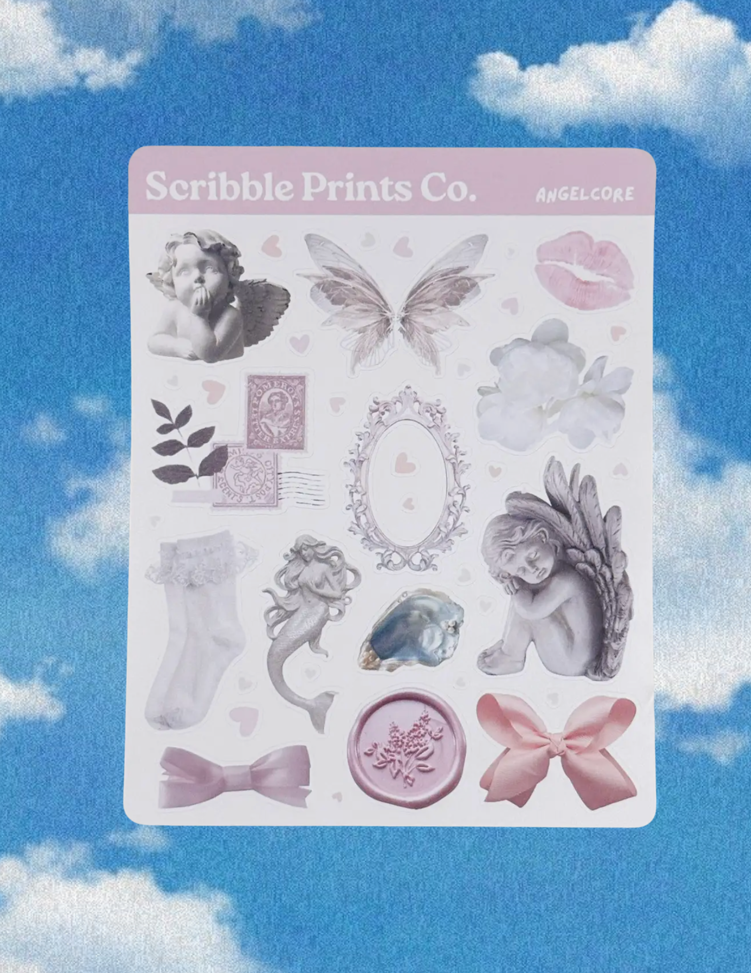 Angelcore Matte Journal Stickers