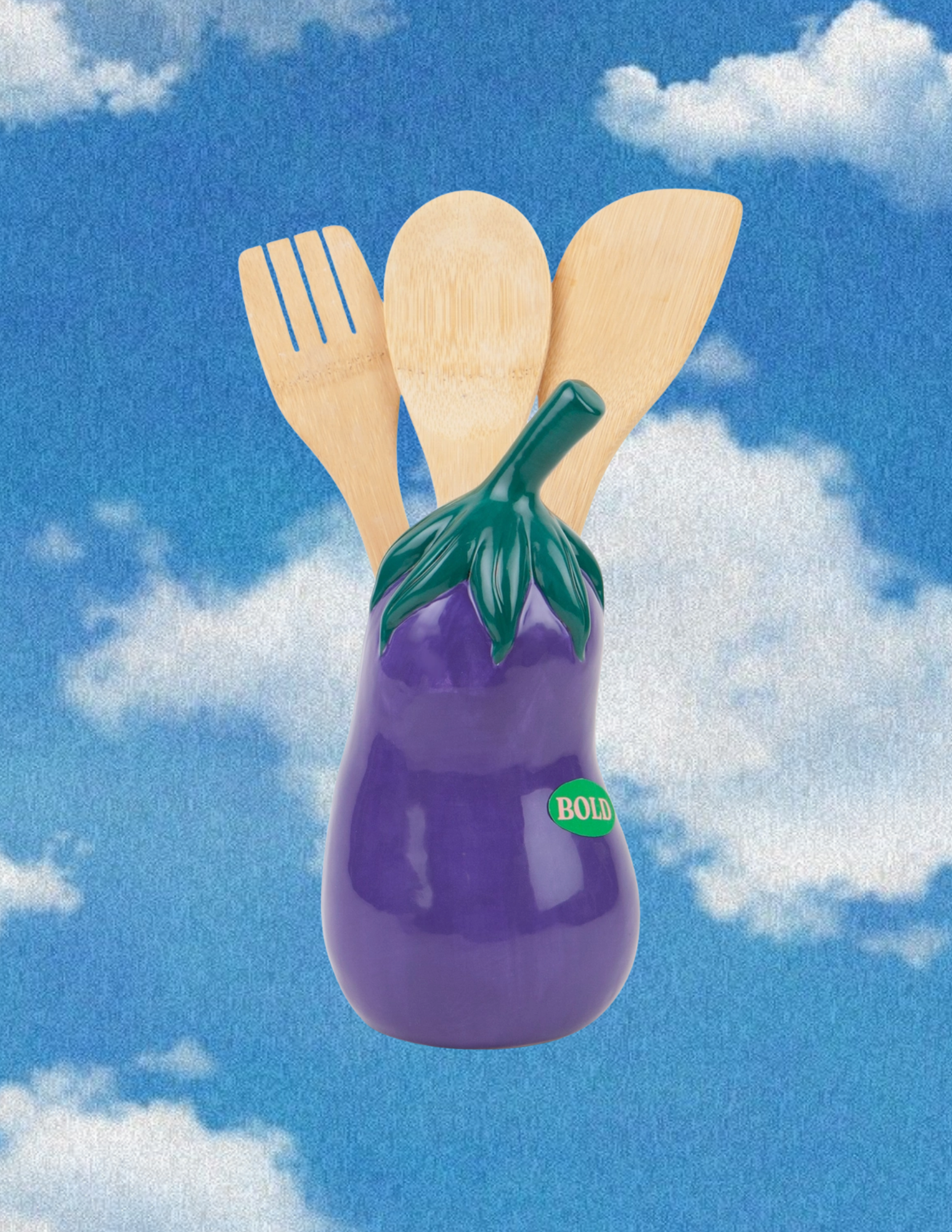 Eggplant Utensils Pot