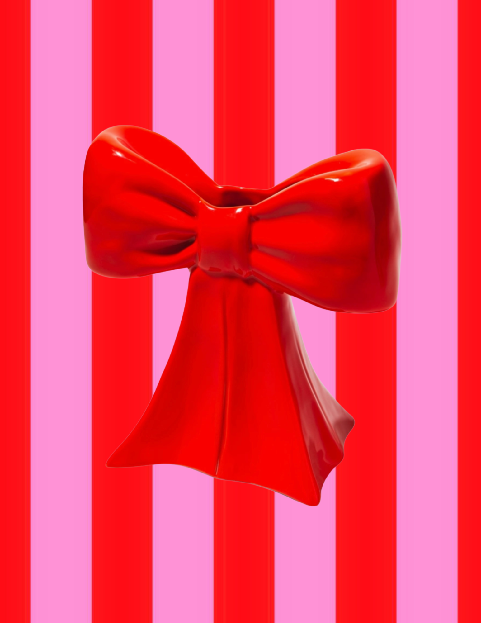 Red Bow Vase
