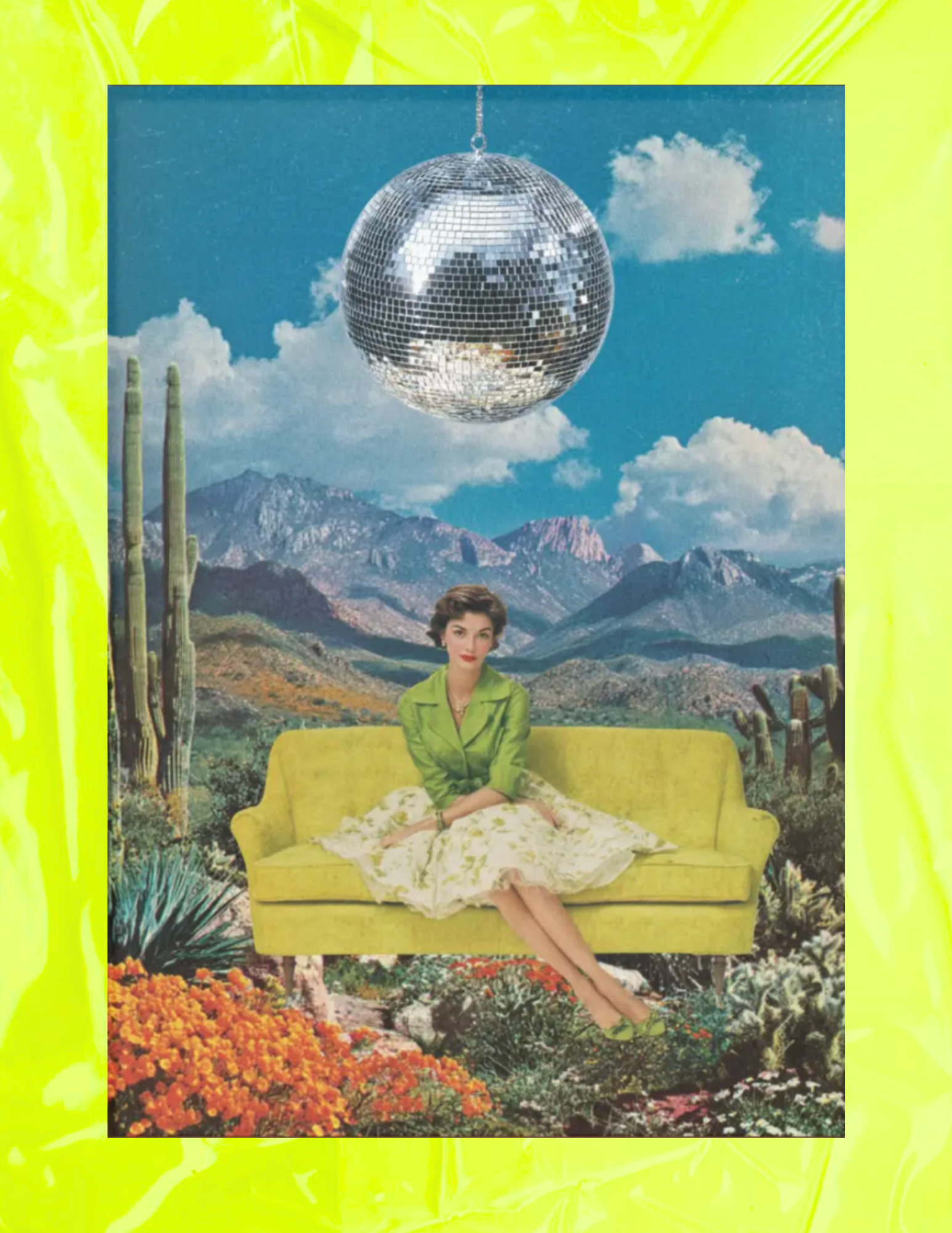 Retro Desert Disco Art Print