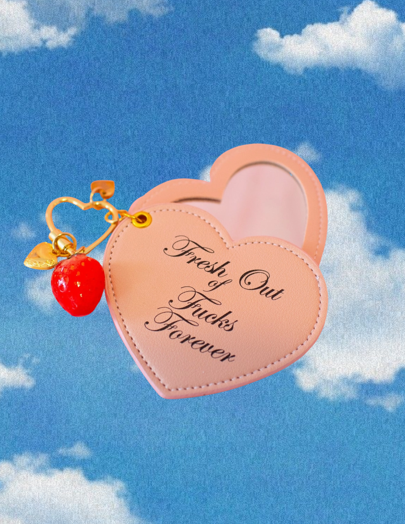 Fresh Out Of F*cks Mirror Keychain