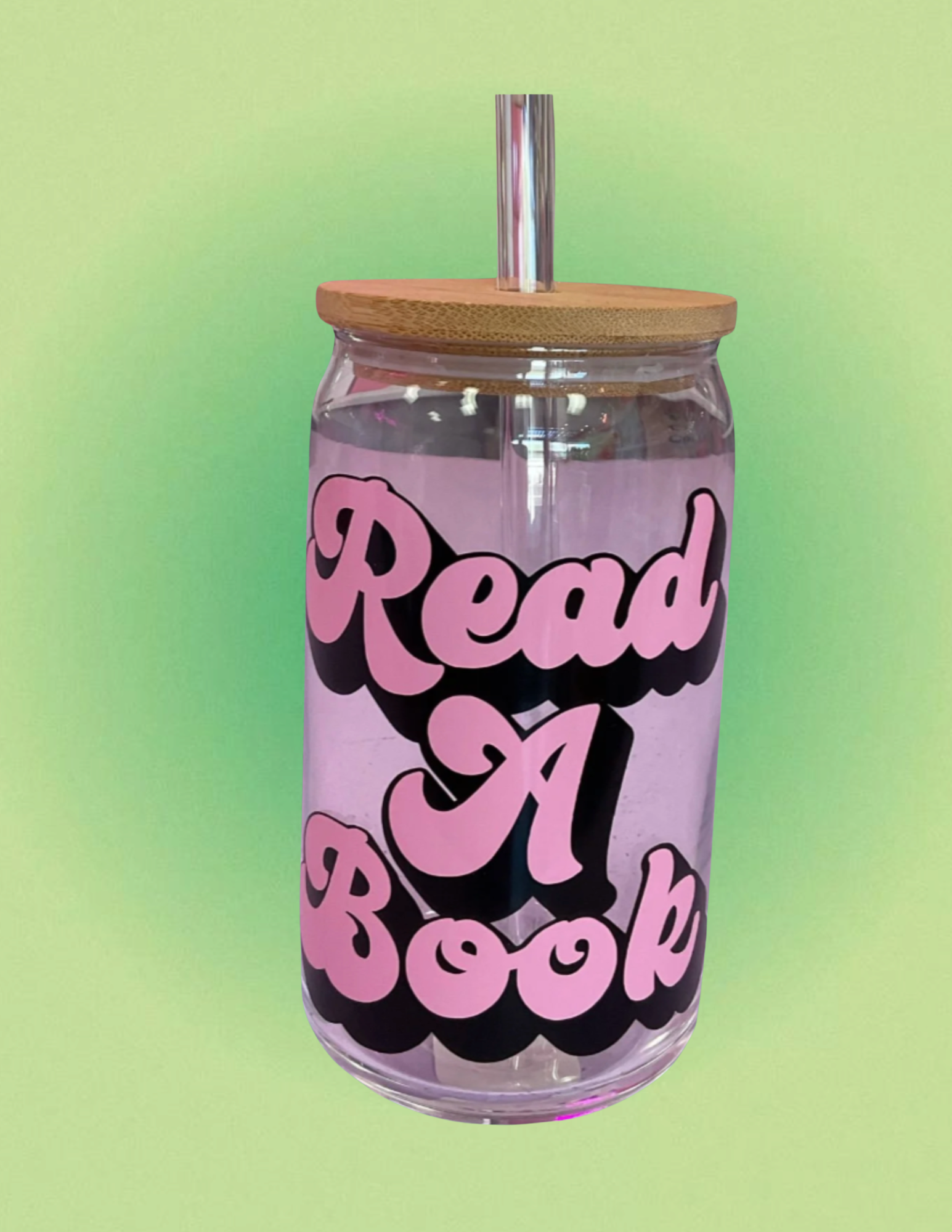 Read A Book Iced Coffee Glass