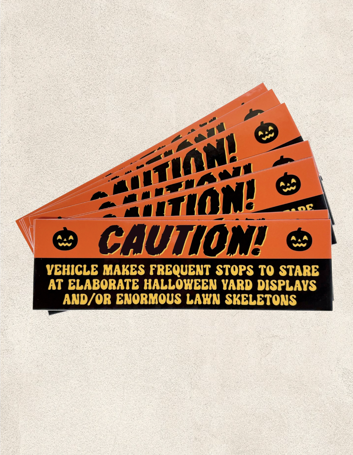 Caution Vehicle Stops To Stare At Halloween Yards Sticker