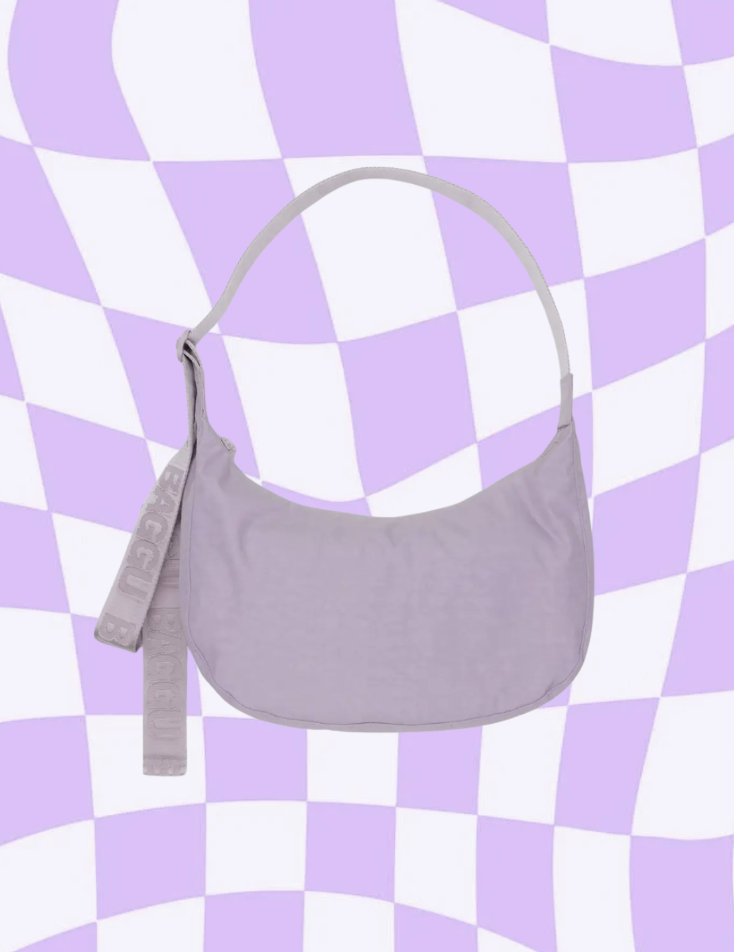 BAGGU Medium Crescent Bag - Dusty Pink