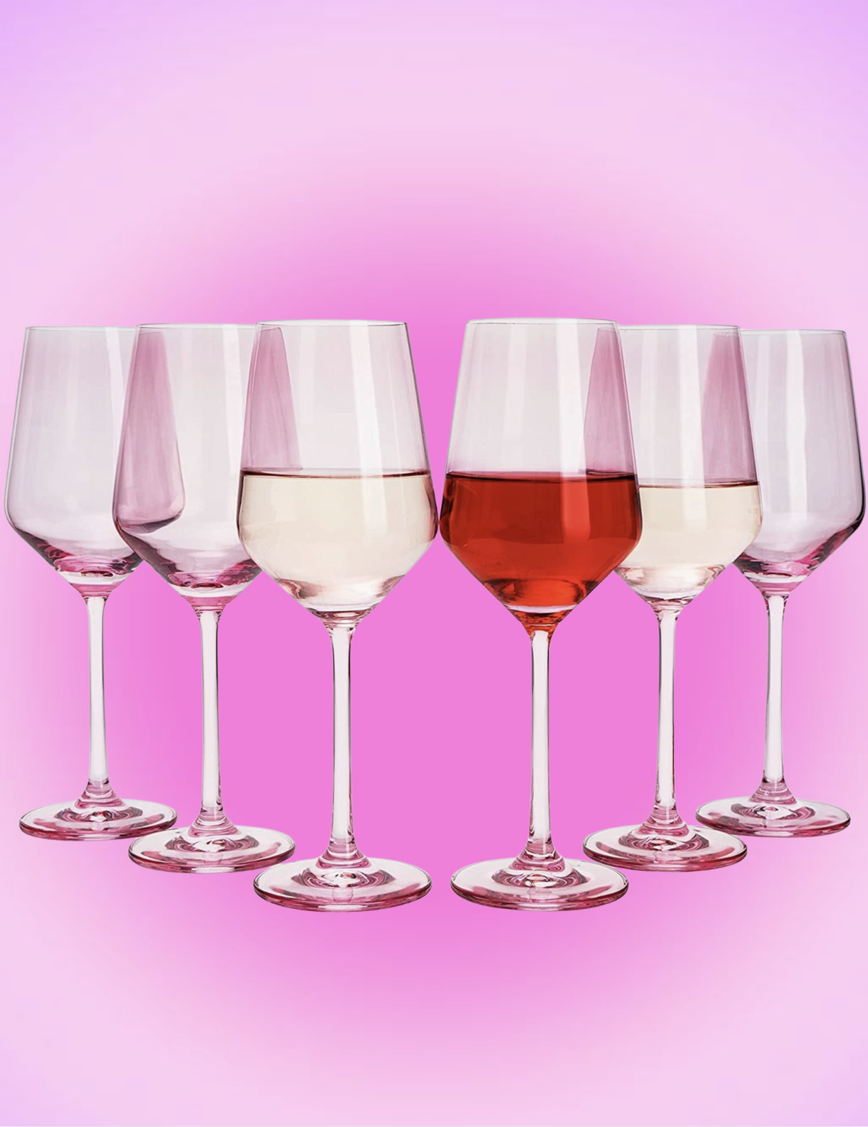 Blush Pink Wine Glass