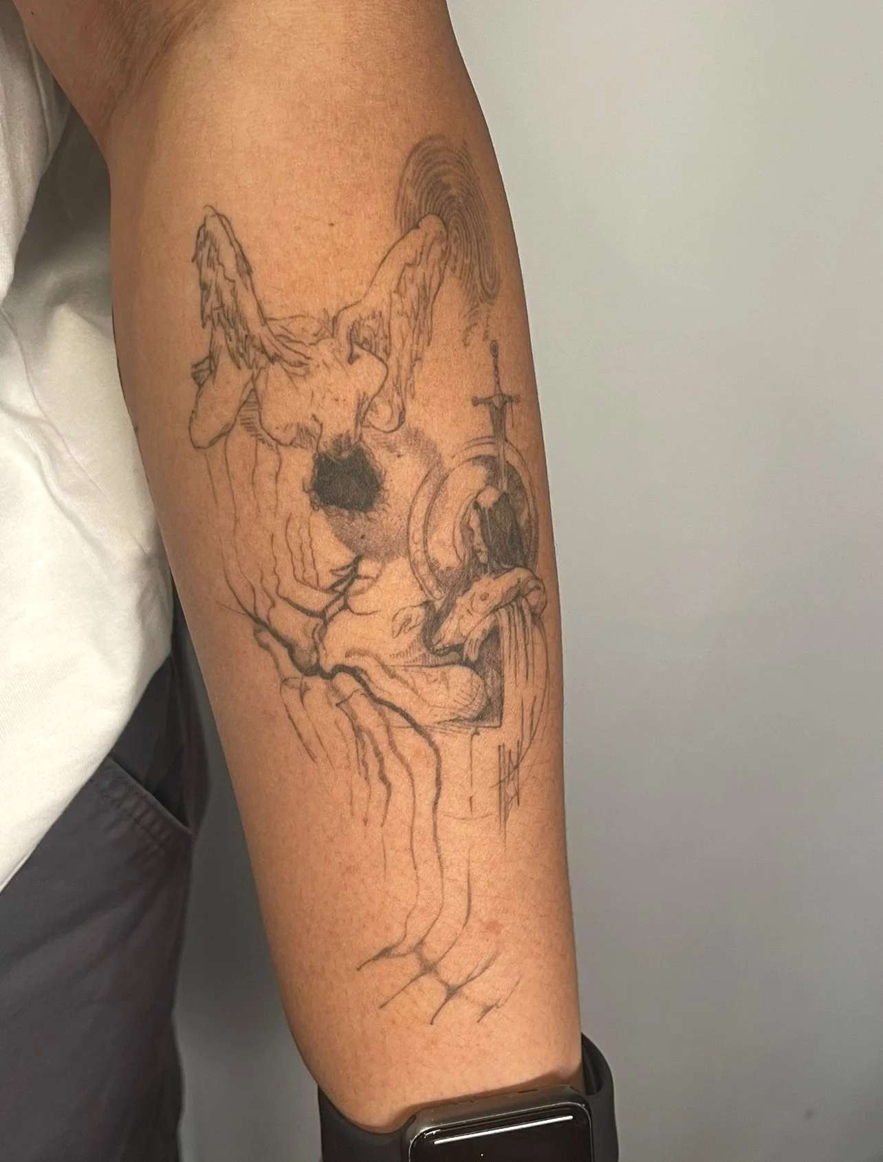 Katt - sketchbook fineline tattoo