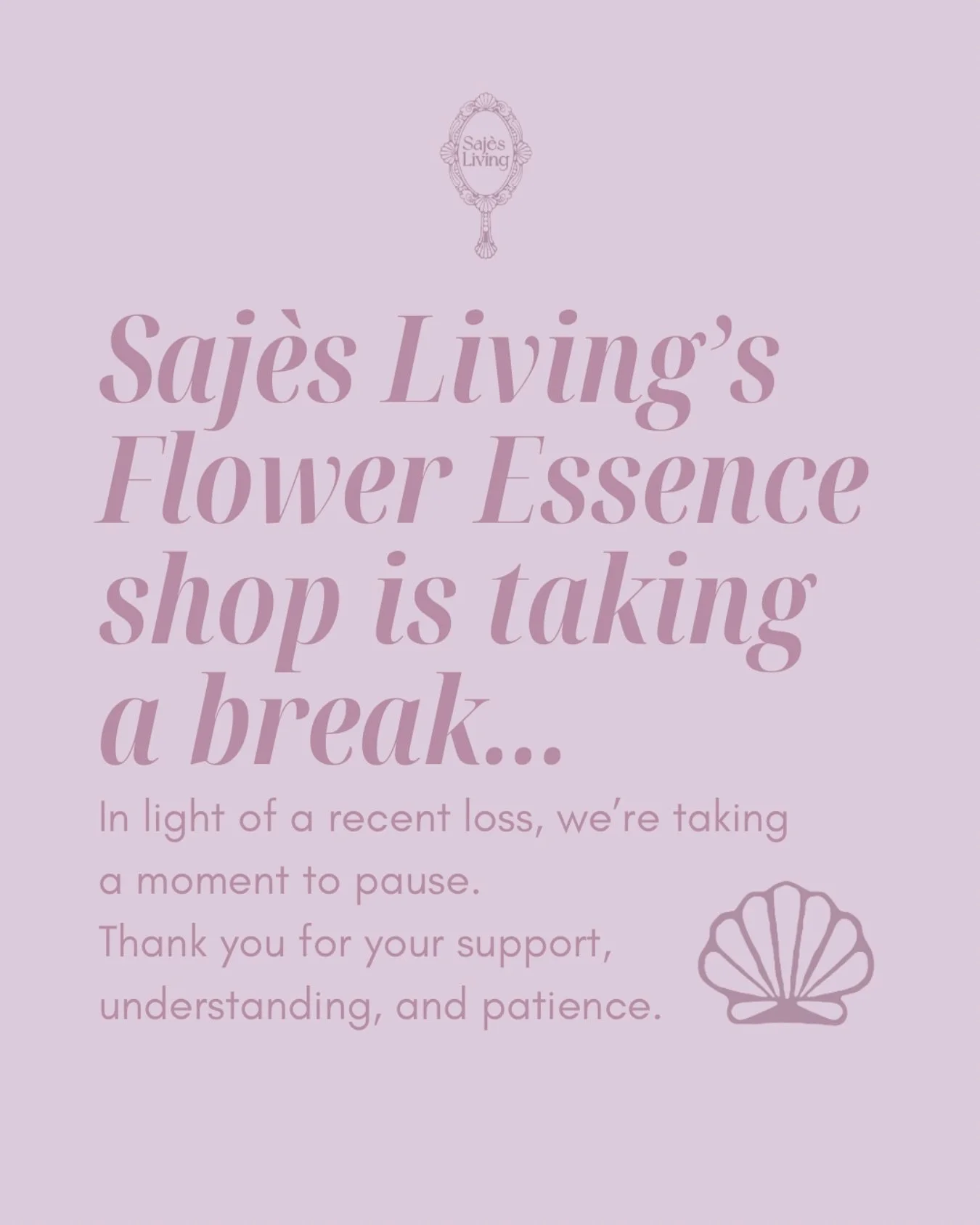 In light of a recent loss, we&rsquo;re taking a moment to pause. Thank you for your support, understanding, and patience.