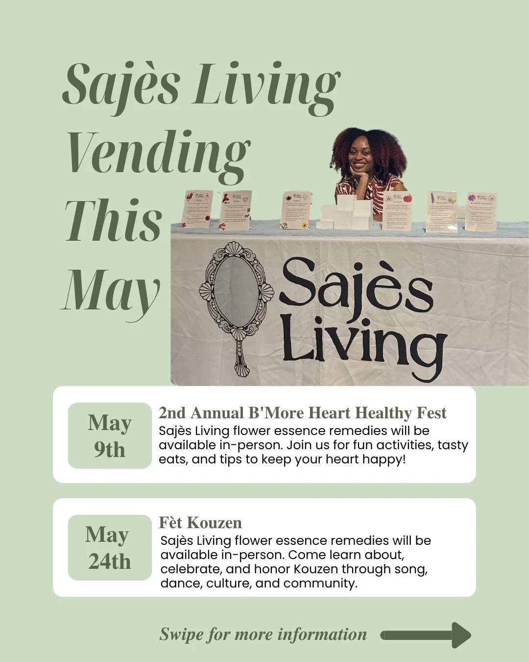 ⁣Alaso💚💙🌾✨⁣
⁣⁣
⁣Baltimore &amp; NYC folks,⁣ Saj&egrave;s Living is bringing the flower essence remedies to you in-person. If you want to learn more about flower essences and purchase my flower essence remedies, please come through. See where I&rsq