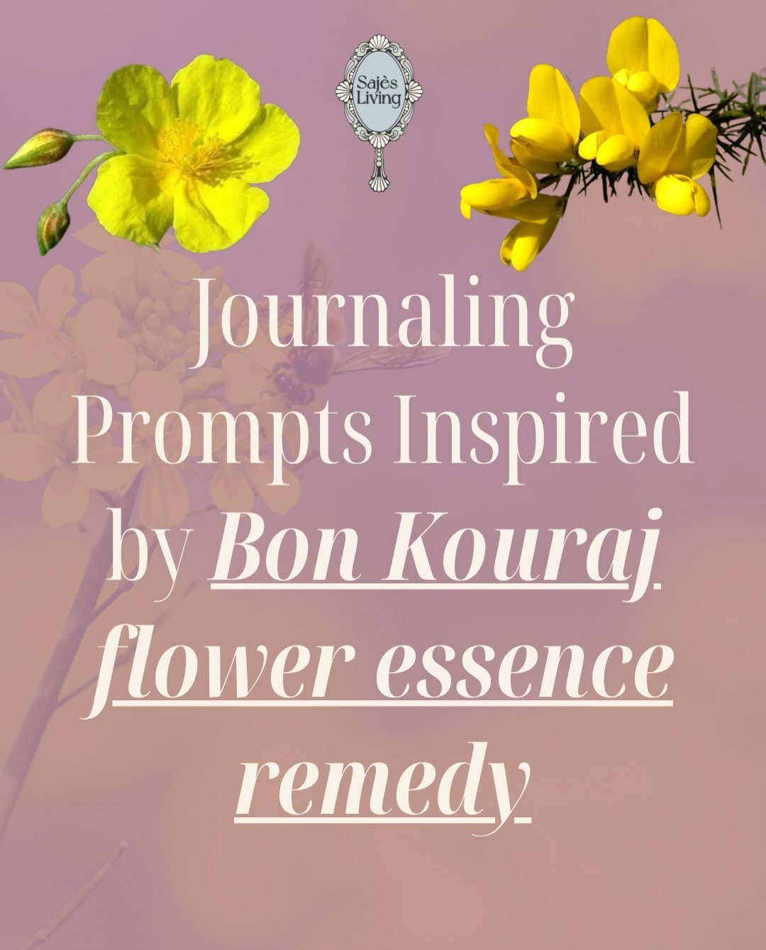 📝Here are a few prompts to guide your experience while taking the Bon Kouraj flower essence remedy.

❤️&zwj;🔥Bon Kouraj❤️&zwj;🔥 is a flower essence remedy for courage in the midst of pain, suffering, and grief.

Purchase via link in bio. 

#flower