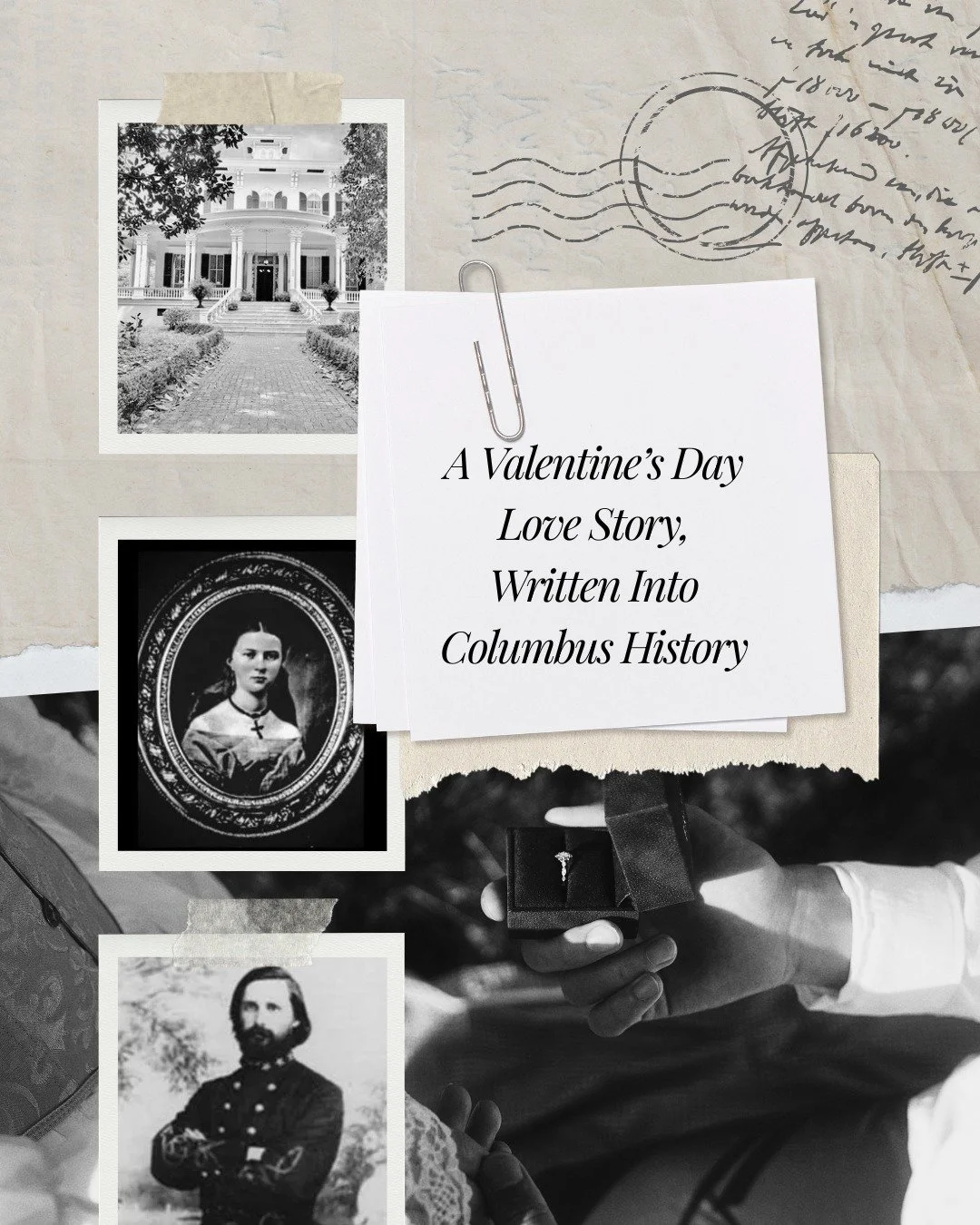 A Valentine&rsquo;s Day Love Story, Written Into Columbus History 🤍

On October 24, 1861, nearly 20-year-old Julia Flournoy Hurt married Peyton Holt Colquitt, a young captain in the Columbus Light Guards. Their wedding took place at Julia&rsquo;s fa