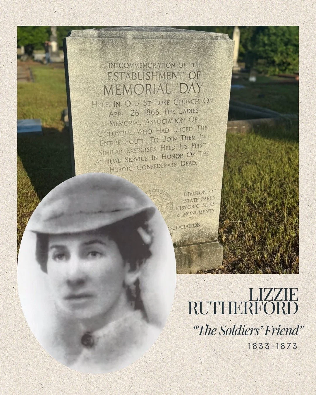 Memorial Day holds special significance at Linwood Cemetery. 🇺🇸

As we remember the men and women who gave their lives in service to our country, we also reflect on the legacy of Lizzie Rutherford Ellis (1833&ndash;1873), whose compassion helped sh