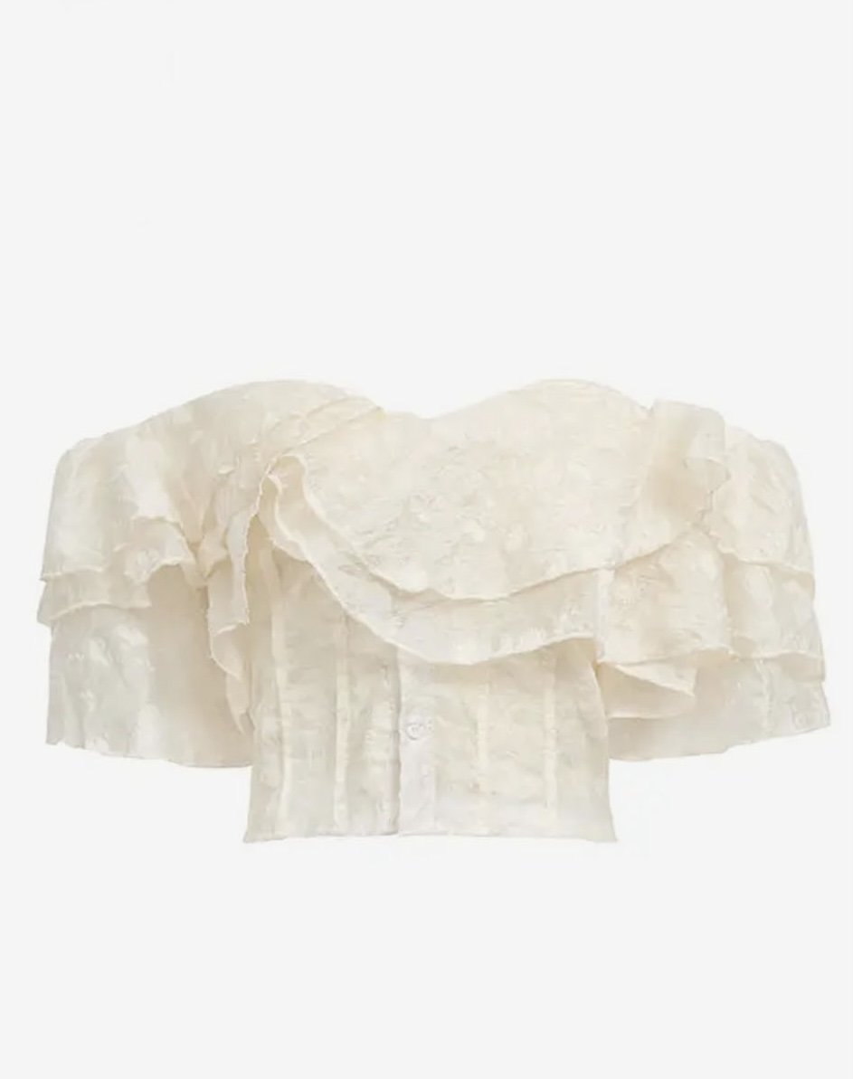 Off-white summer blouse
